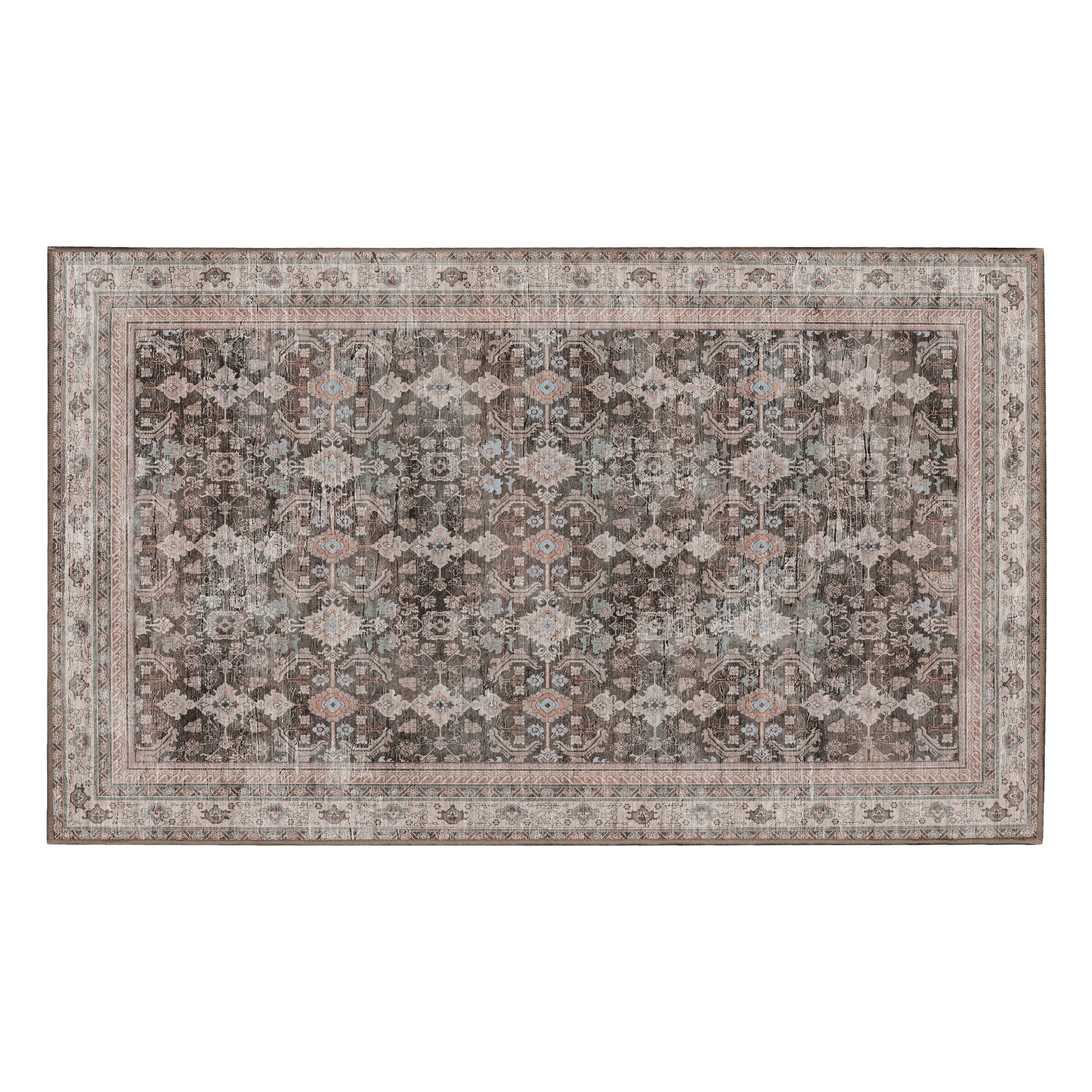 Verdelle Taupe Machine Washable Rug