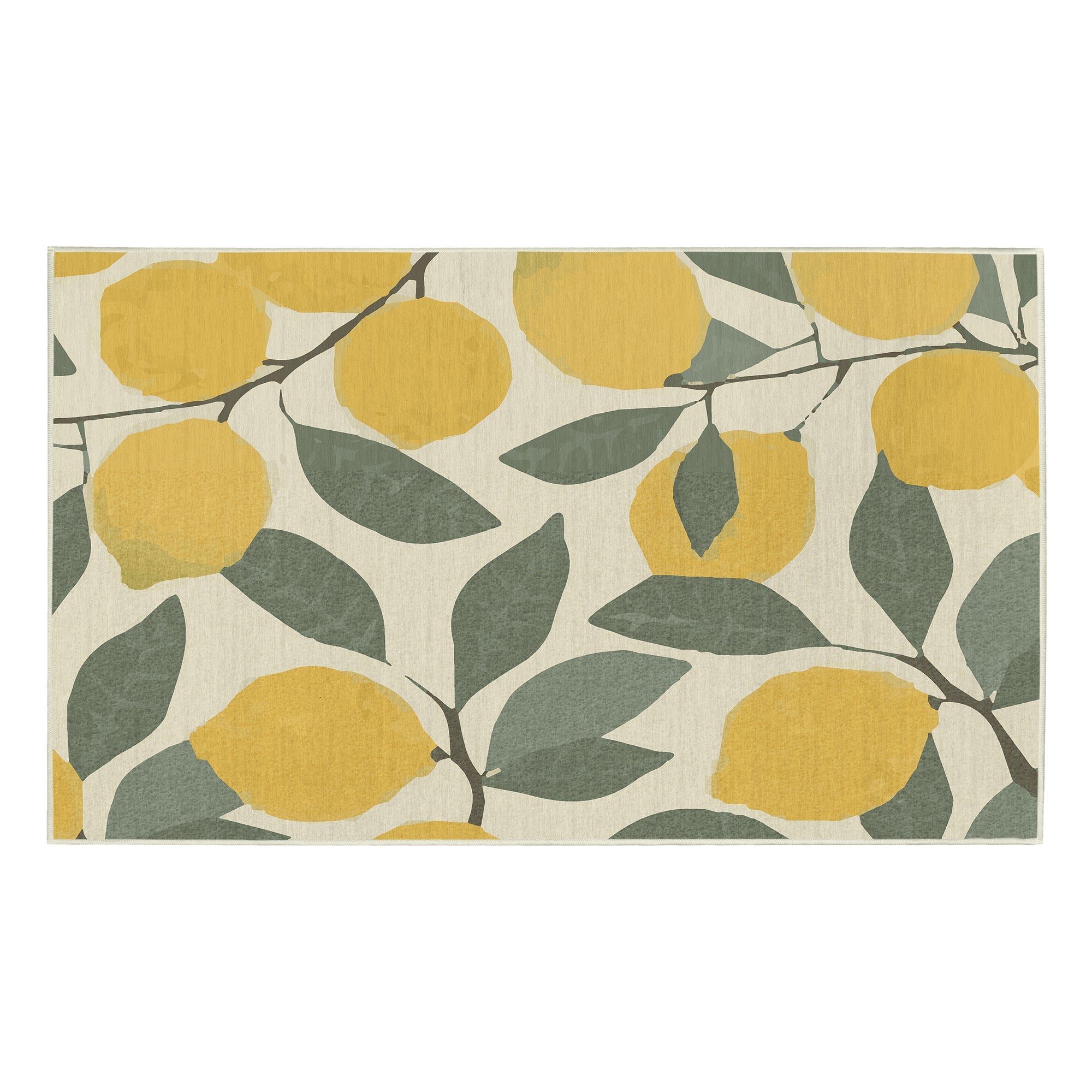 Lemon Grove Bathroom Machine Washable Rug