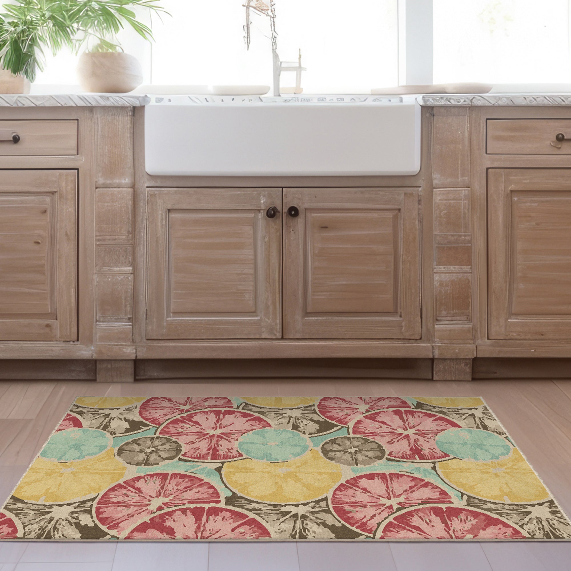 Citrus Burst Machine Washable Rug