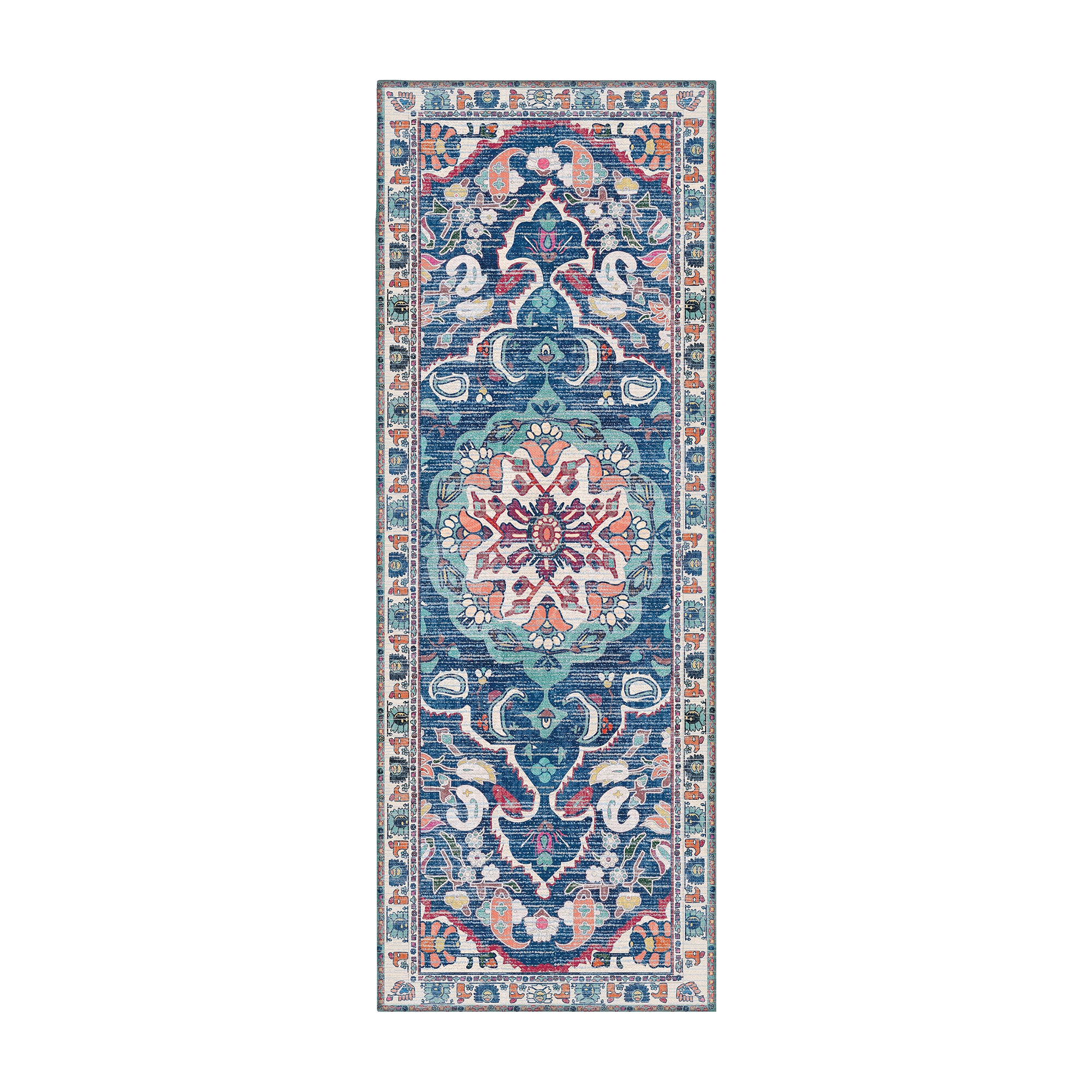 Capri Medallion Multicolor Machine Washable Rug
