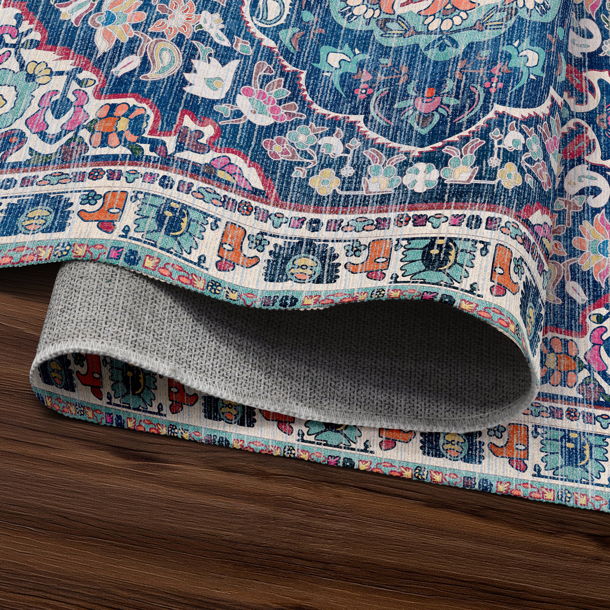 Capri Medallion Multicolor Machine Washable Rug