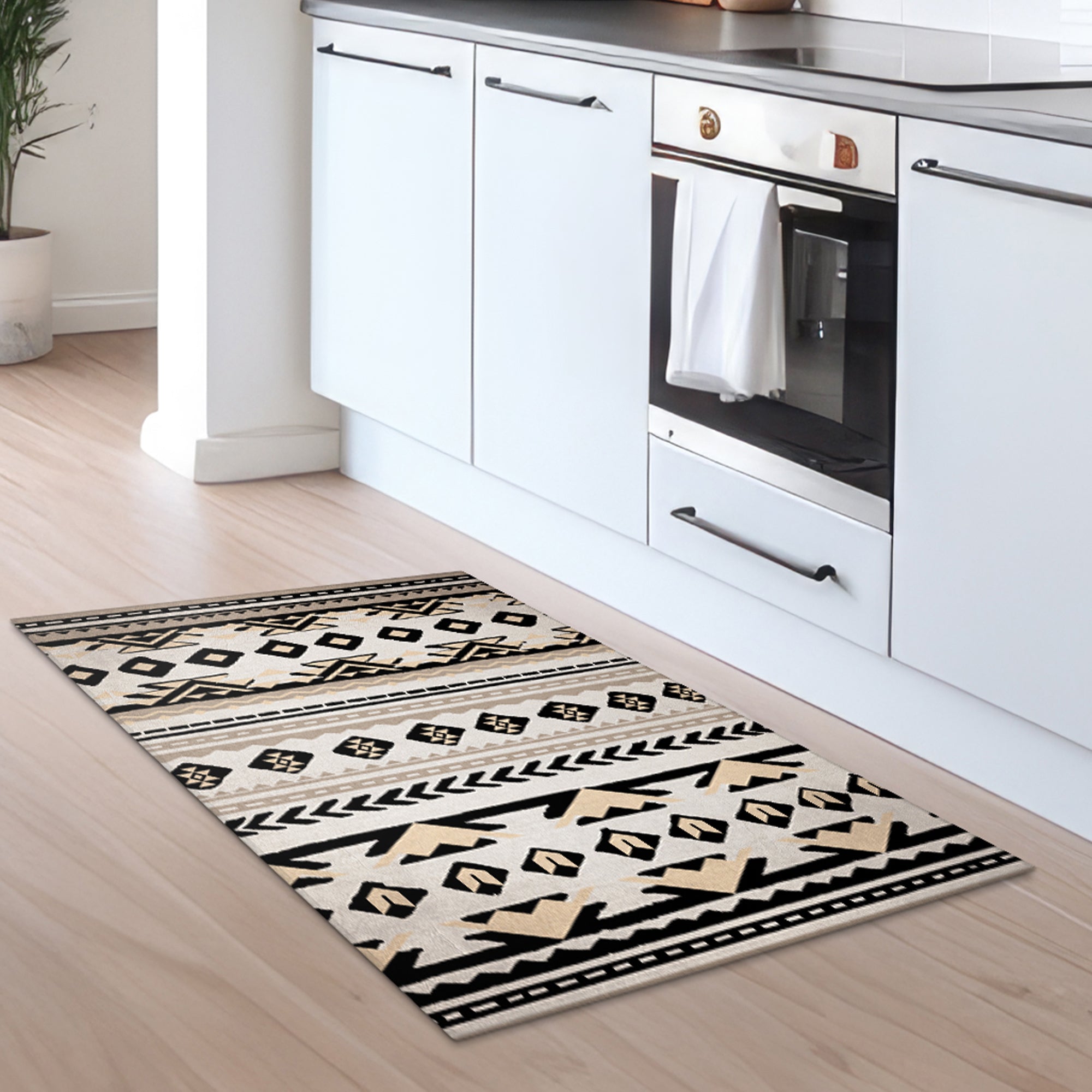 Harper Tribal Sand Machine Washable Rug