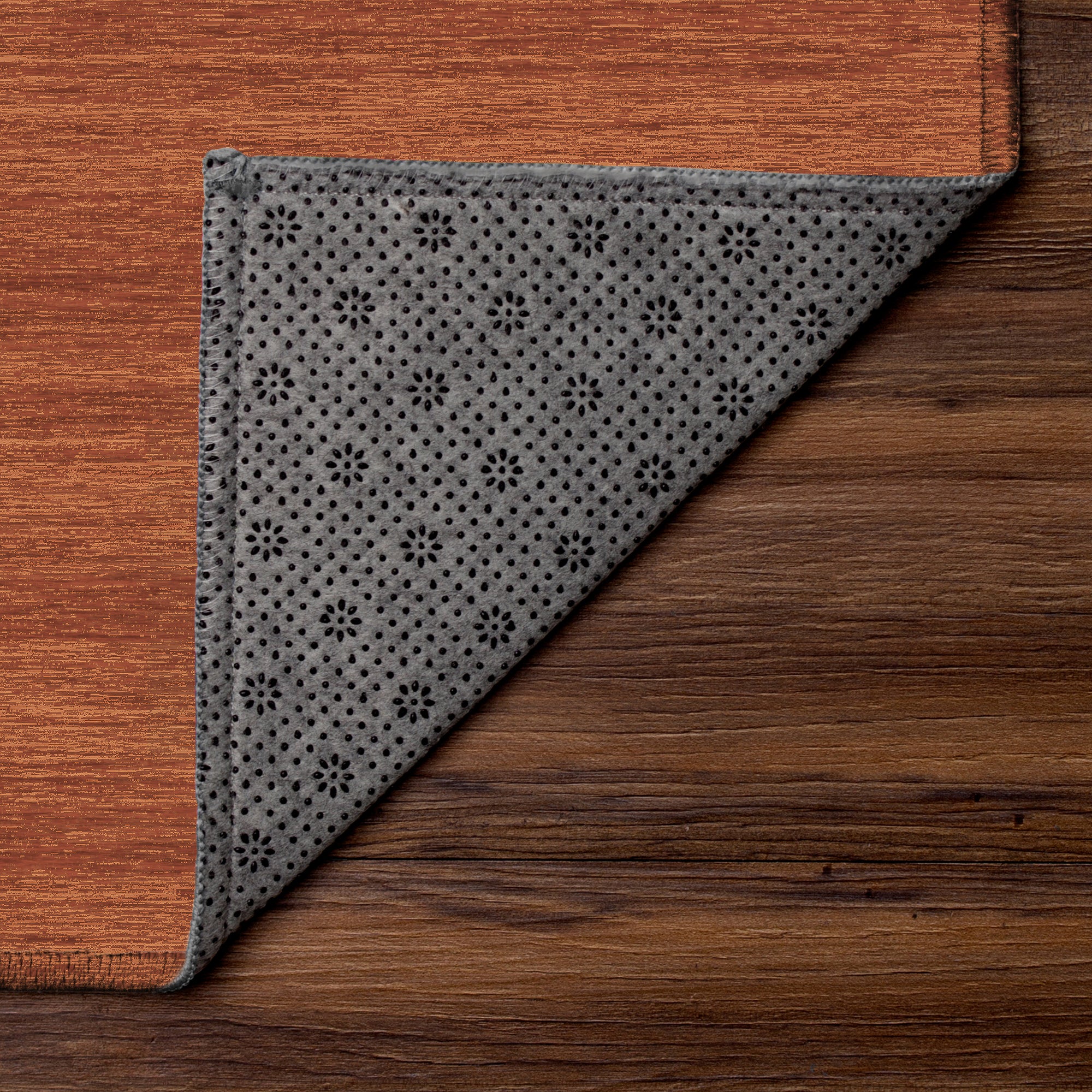Solid Brick Machine Washable Rug