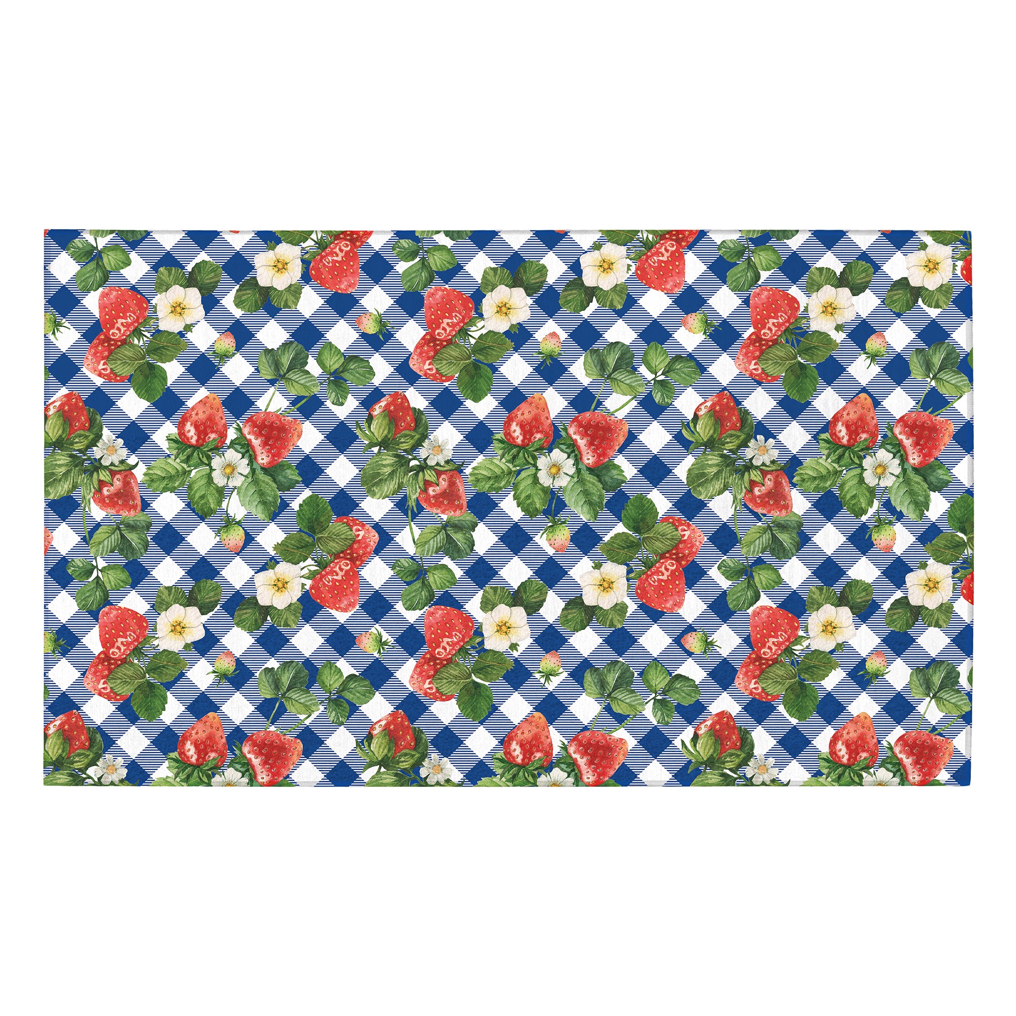 Berry Pattern Multicolored Machine Washable Rug