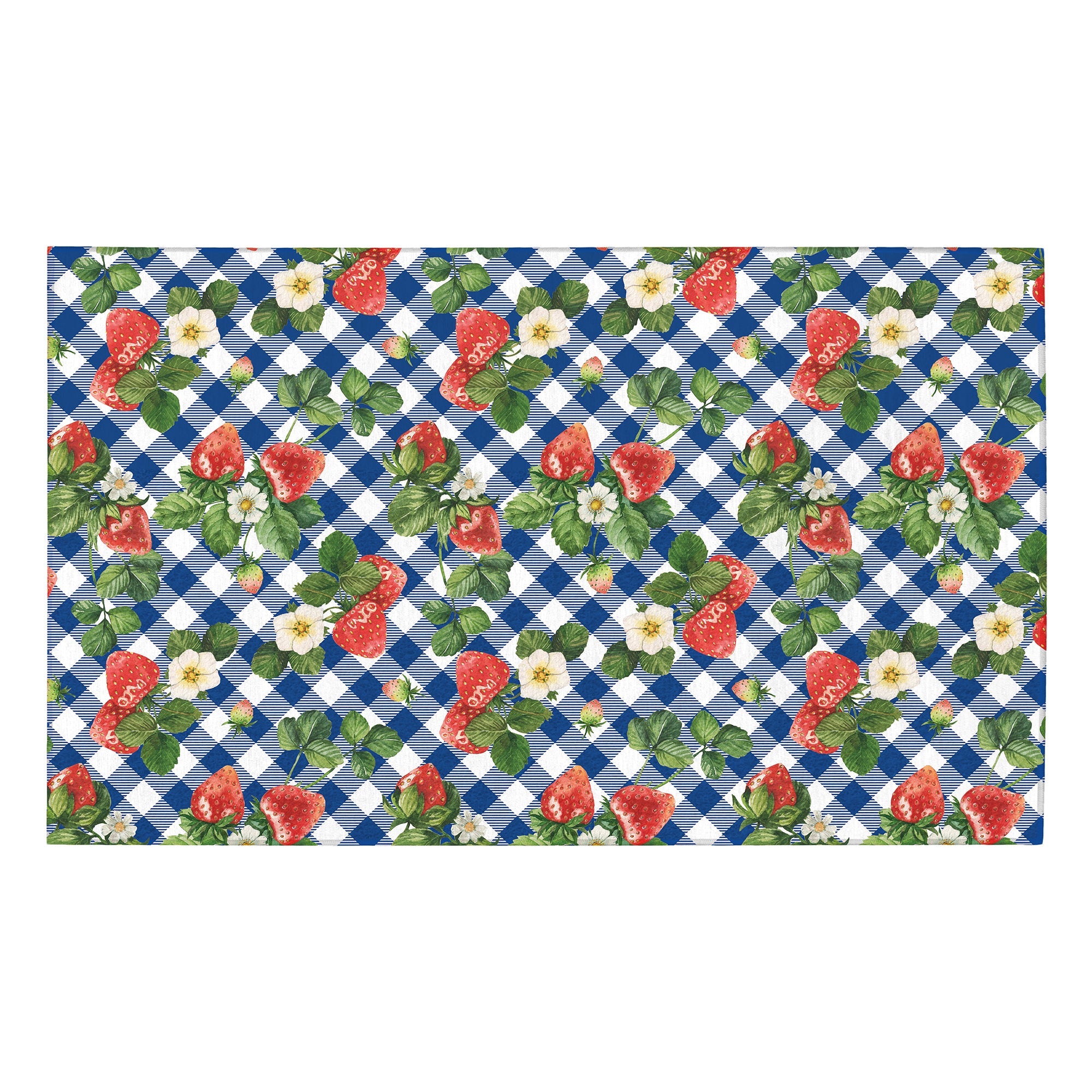 Berry Pattern Multicolored Kitchen Washable Rug