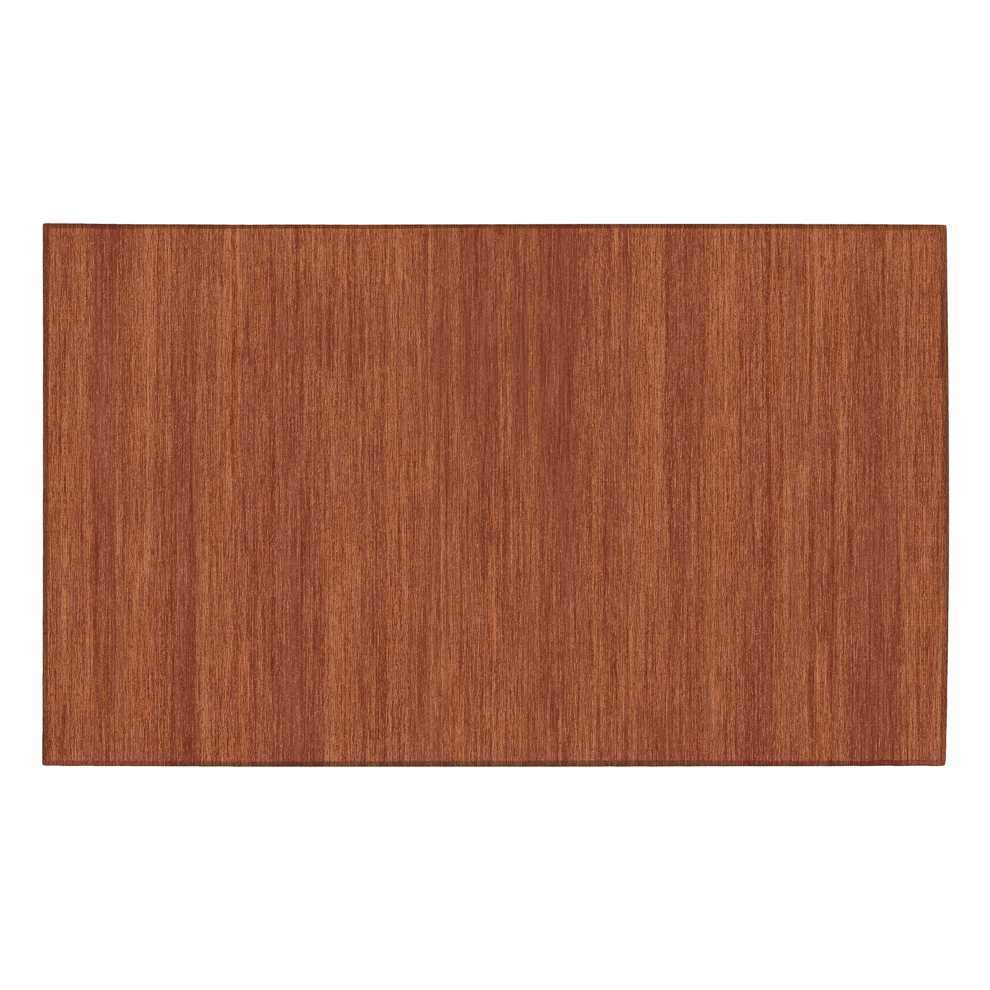 Solid brick area rug 3x5 machine washable low pile non slip rust red rug for living room bedroom