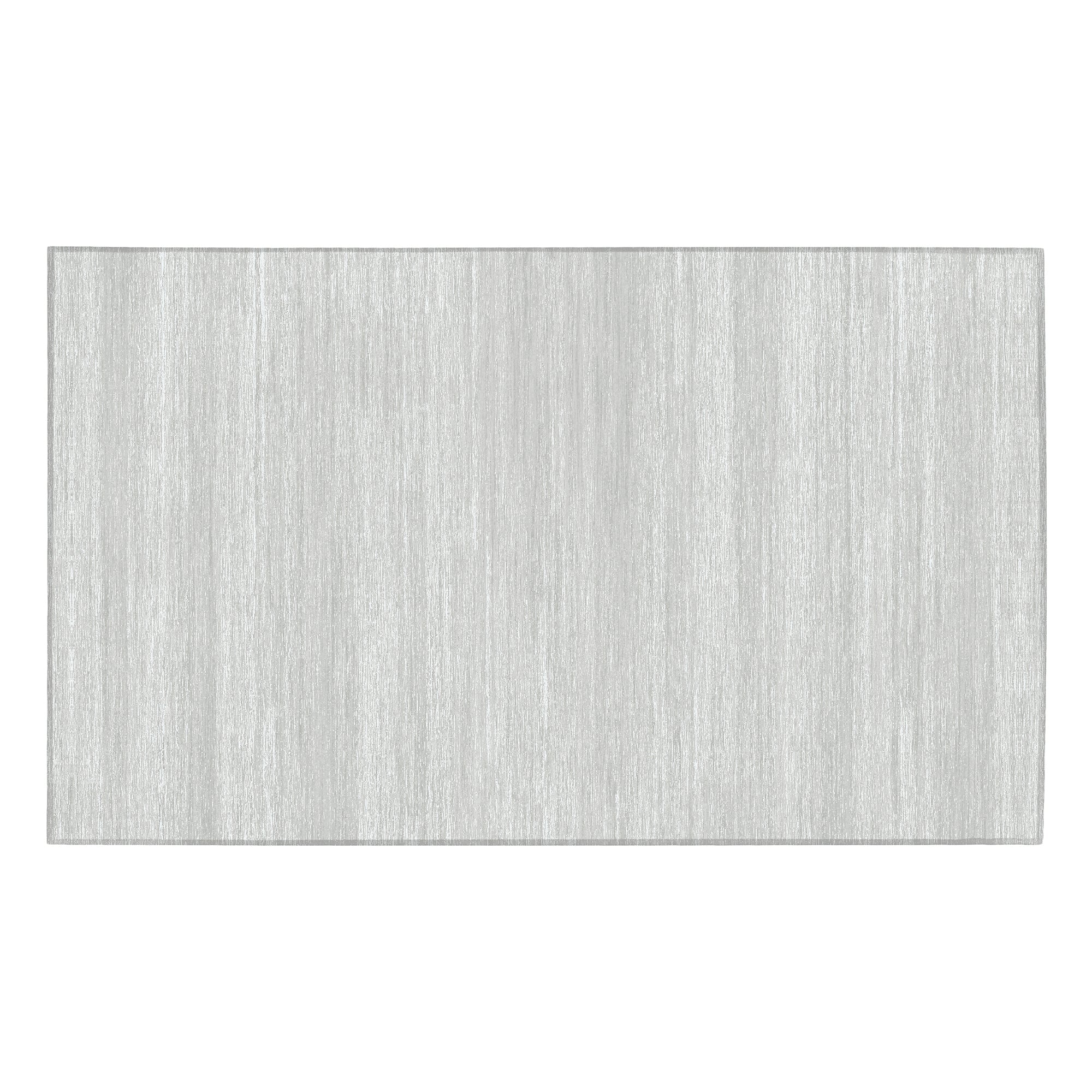 Light grey 3'x5' machine washable area rug, non-slip and pet friendly