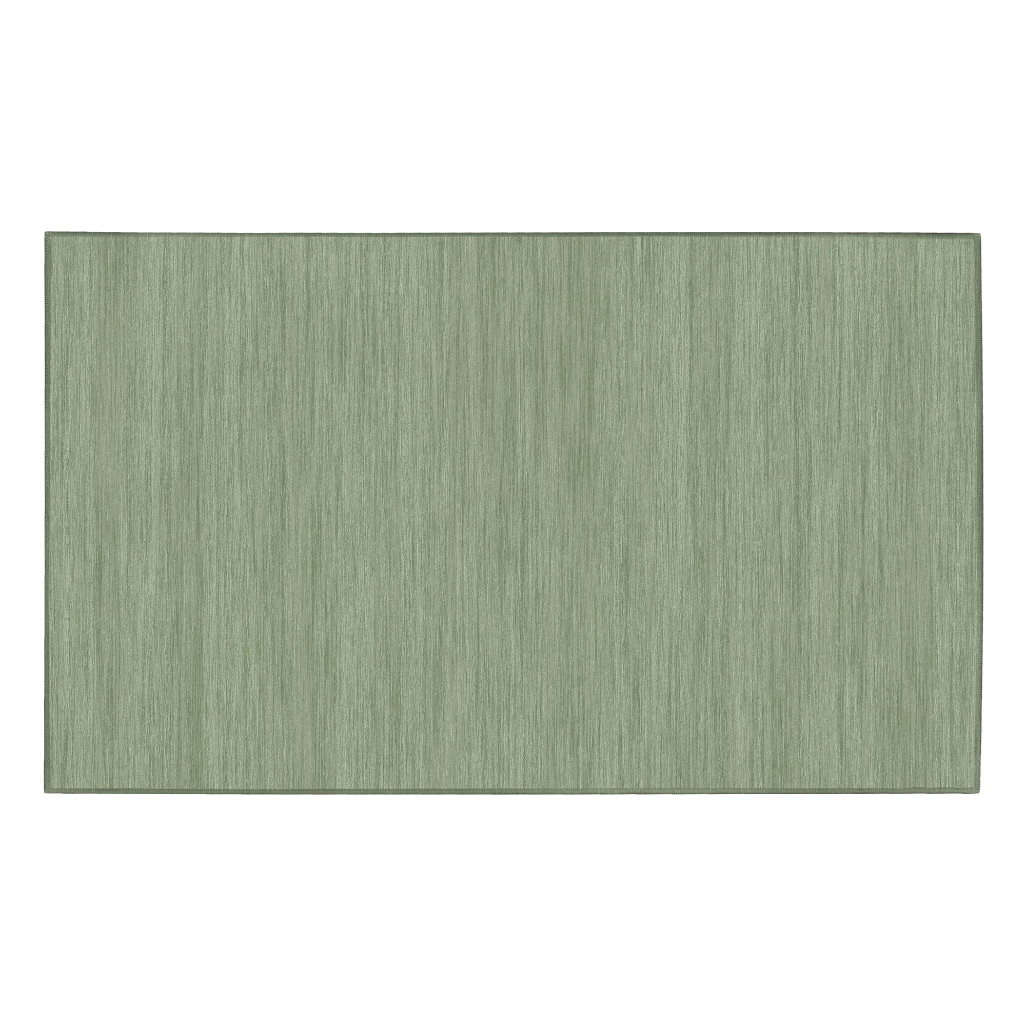 Sea moss green 3'x5' machine washable area rug, soft and pet friendly