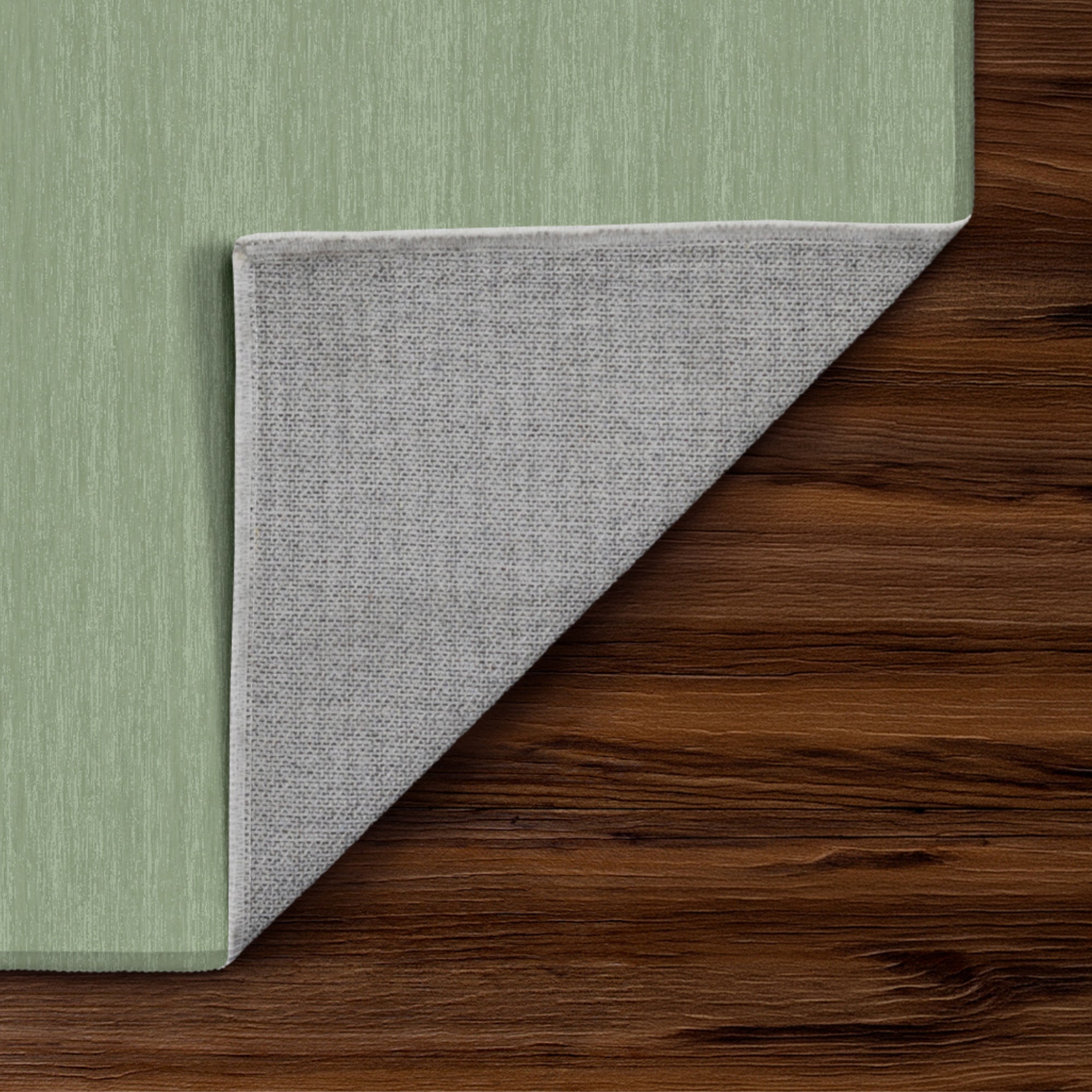 Solid Sea Moss Green Machine Washable Rug