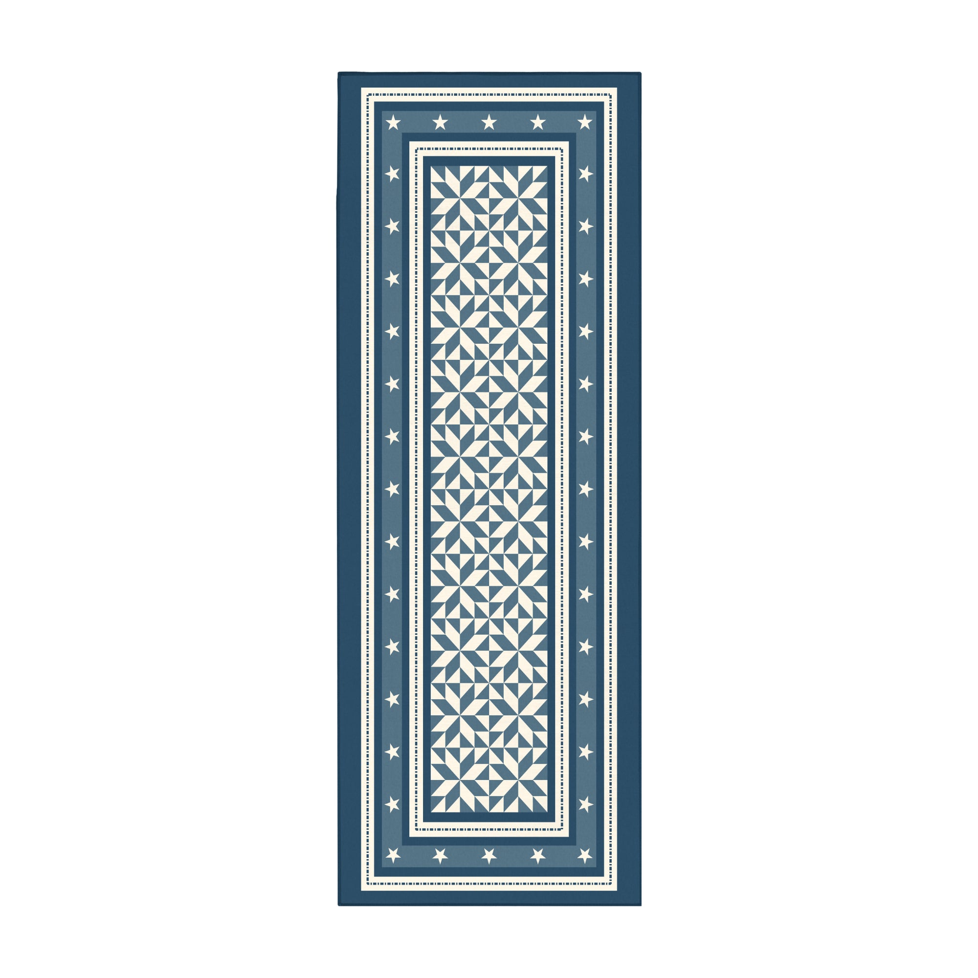 Liberty Stars And Stripes Blue Machine Washable Rug