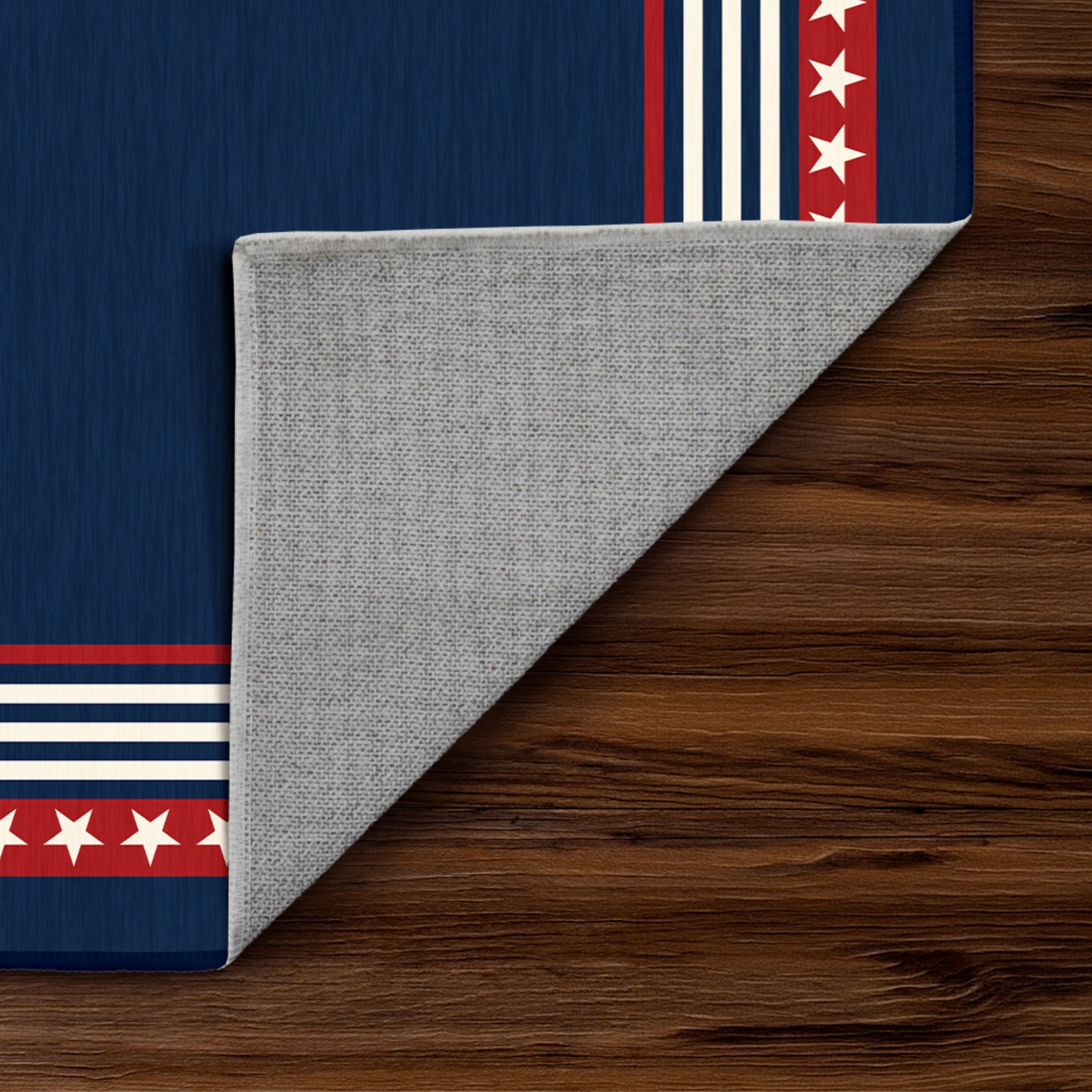 Freedom Stars And Stripes Machine Washable Rug
