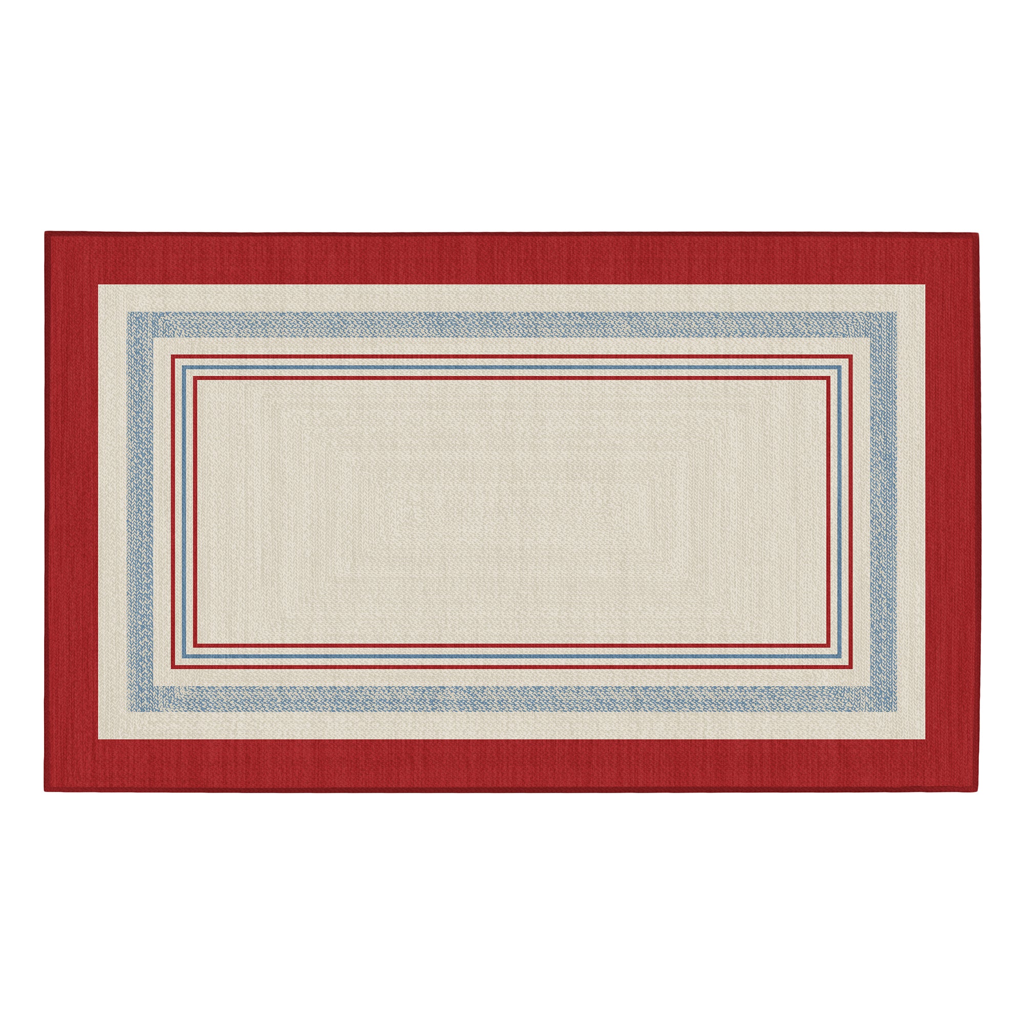 Kennedy Bordered Machine Washable Rug