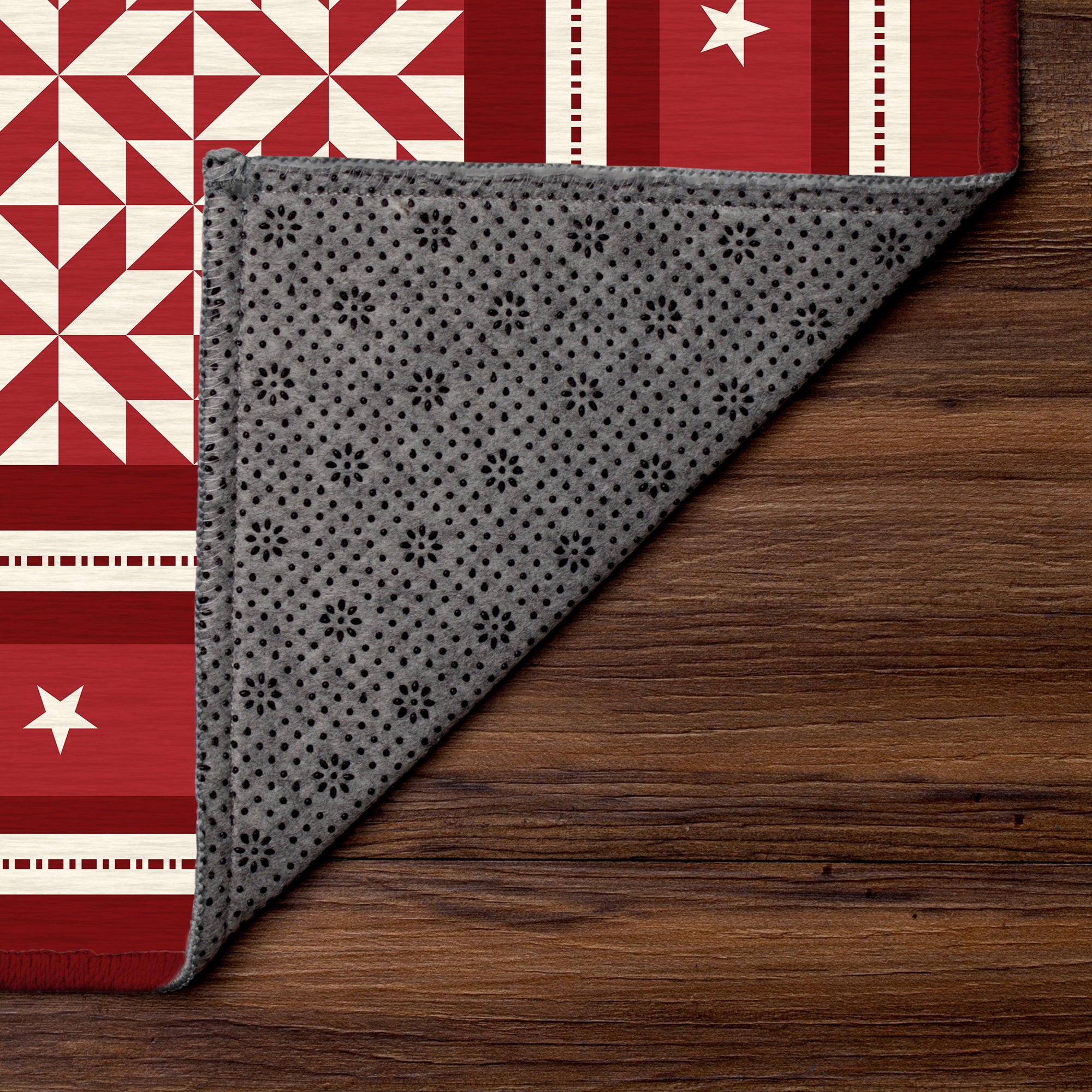 Liberty Stars And Stripes Red Machine Washable Rug