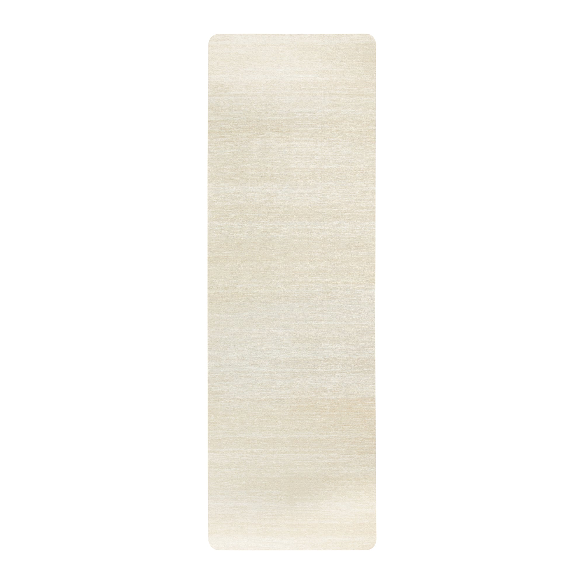 Solid cream washable yoga mat non slip neutral minimalist fitness mat for home workout