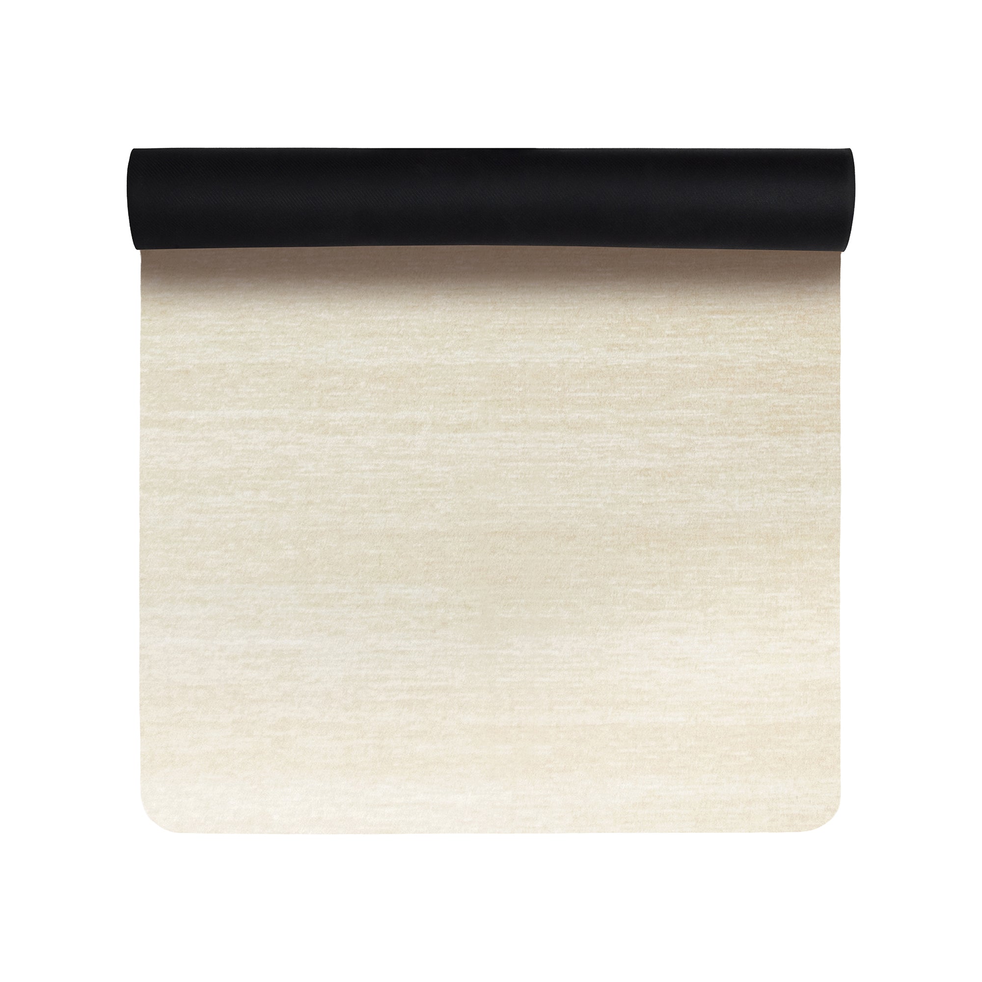 Solid cream washable yoga mat non slip neutral minimalist fitness mat for home workout