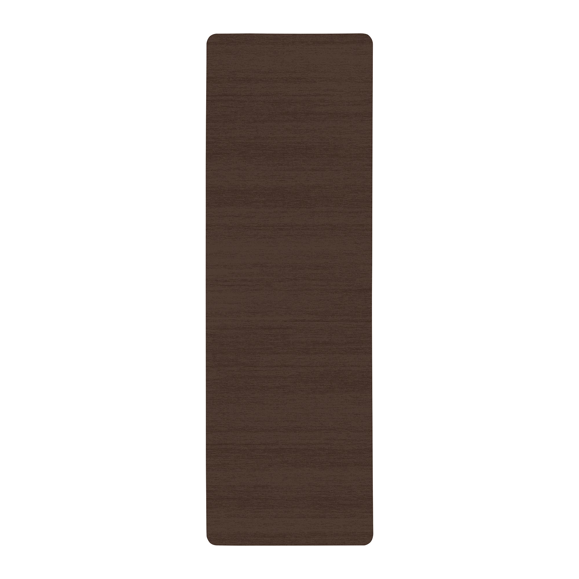 Solid dark brown washable anti fatigue yoga mat non slip 28x72 fitness mat deep brown comfort mat for home gym kitchen and standing desk