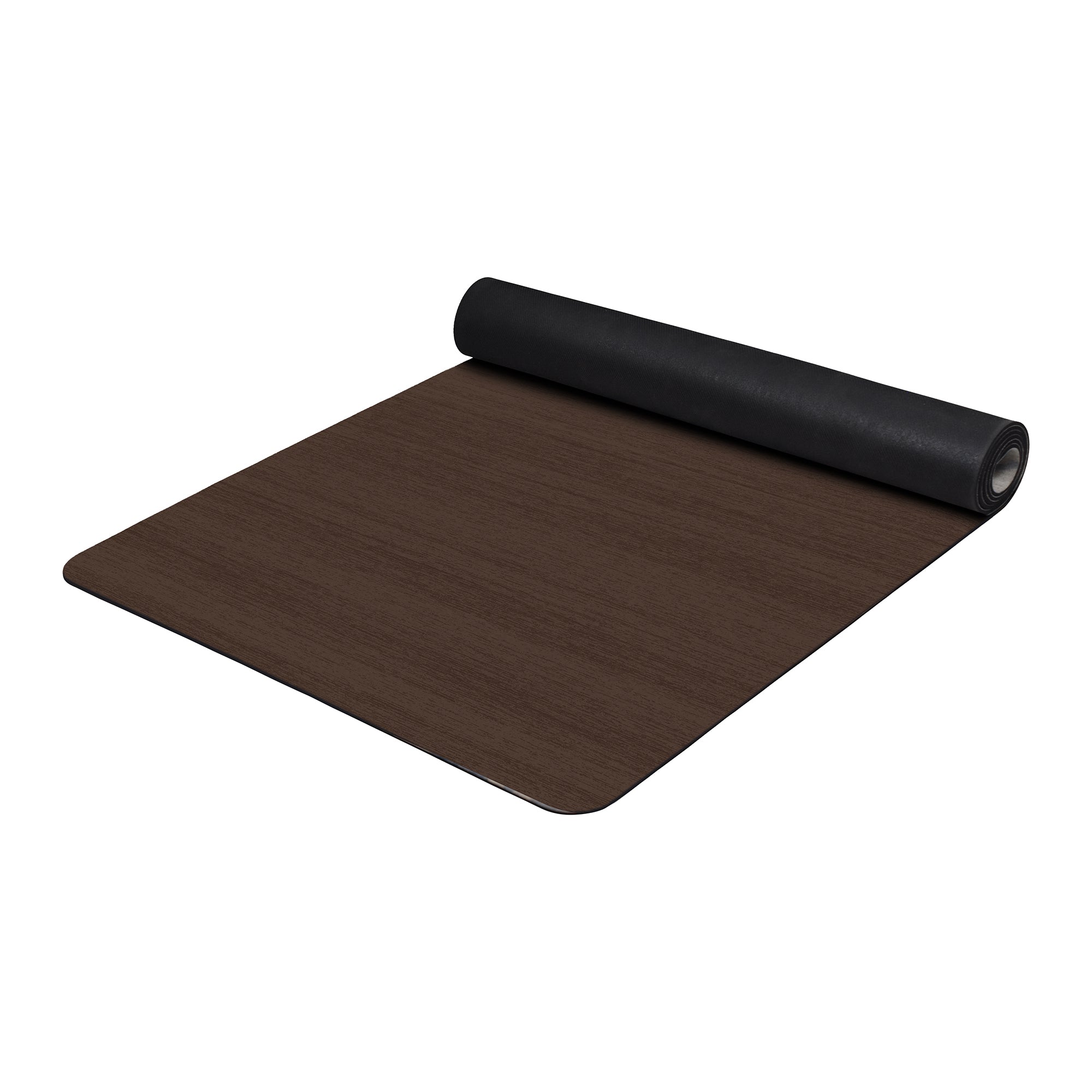Solid dark brown washable anti fatigue yoga mat non slip 28x72 fitness mat deep brown comfort mat for home gym kitchen and standing desk