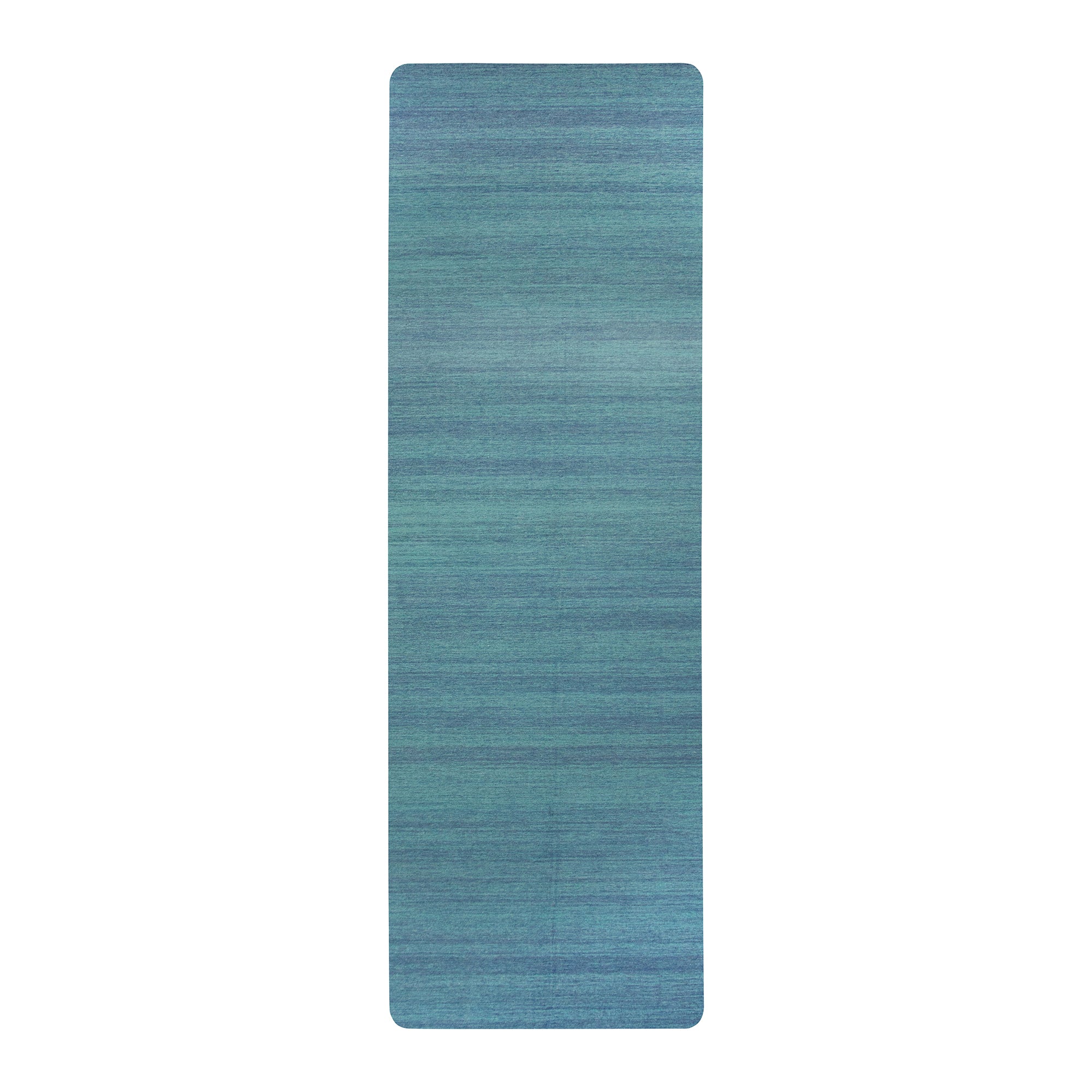 Solid blue washable yoga mat non slip minimalist fitness mat for home workout
