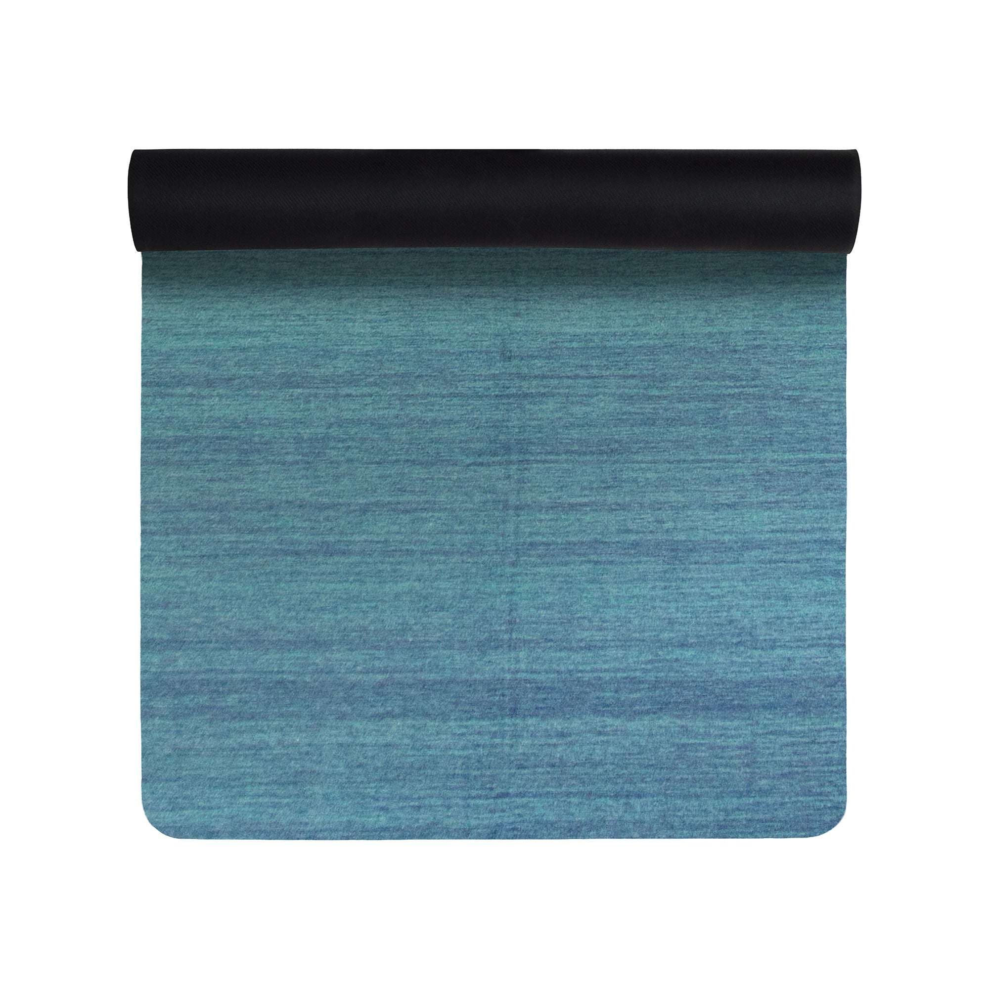 Solid blue washable yoga mat non slip minimalist fitness mat for home workout