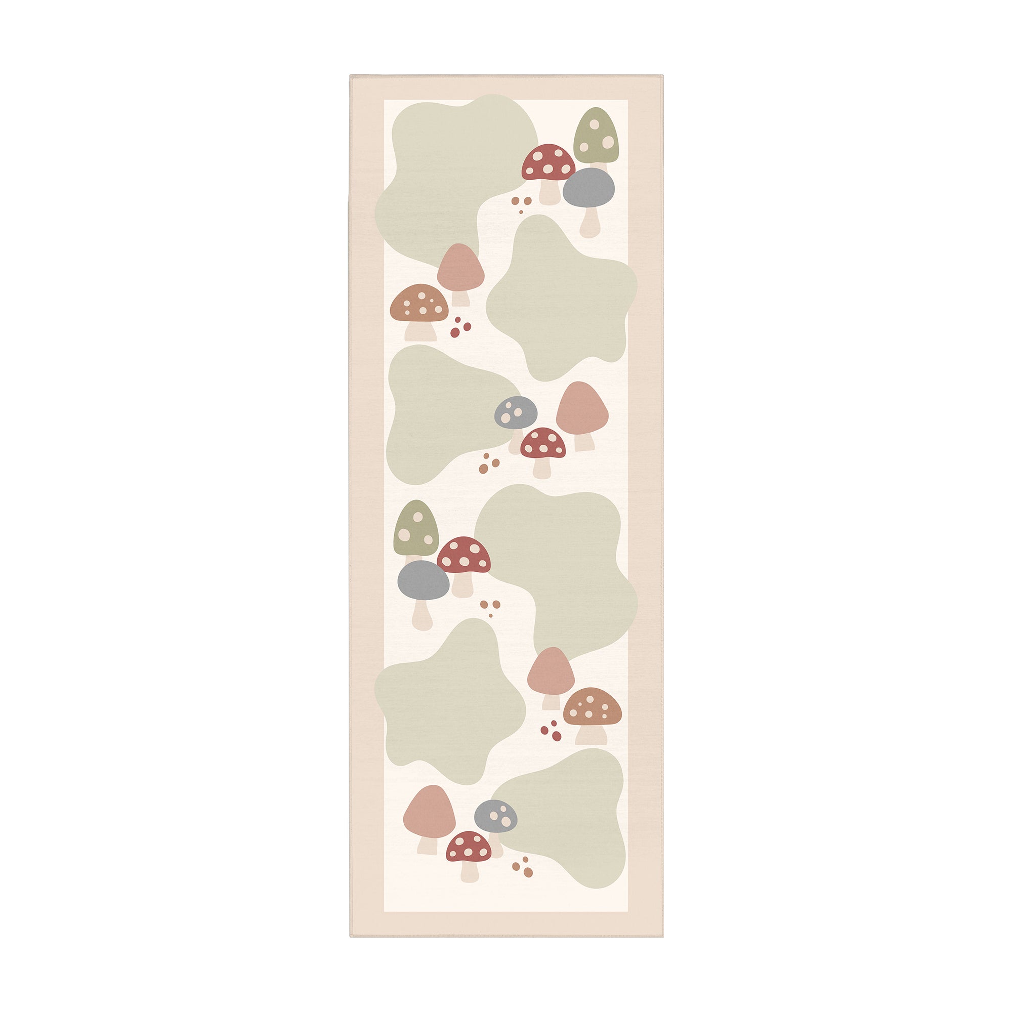 Mushy Mushrooms Machine Washable Rug