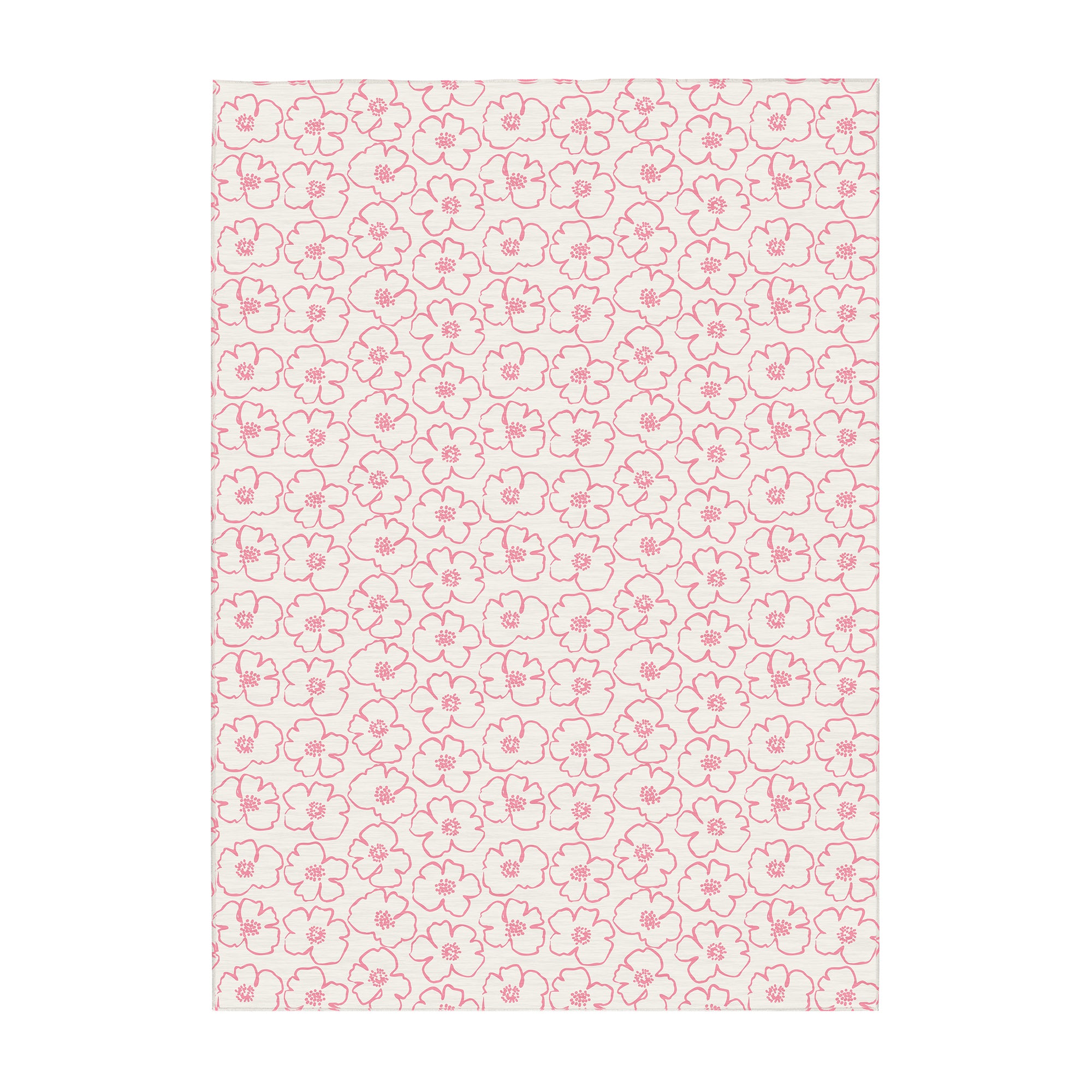 Chloe Floral Pattern Machine Washable Rug