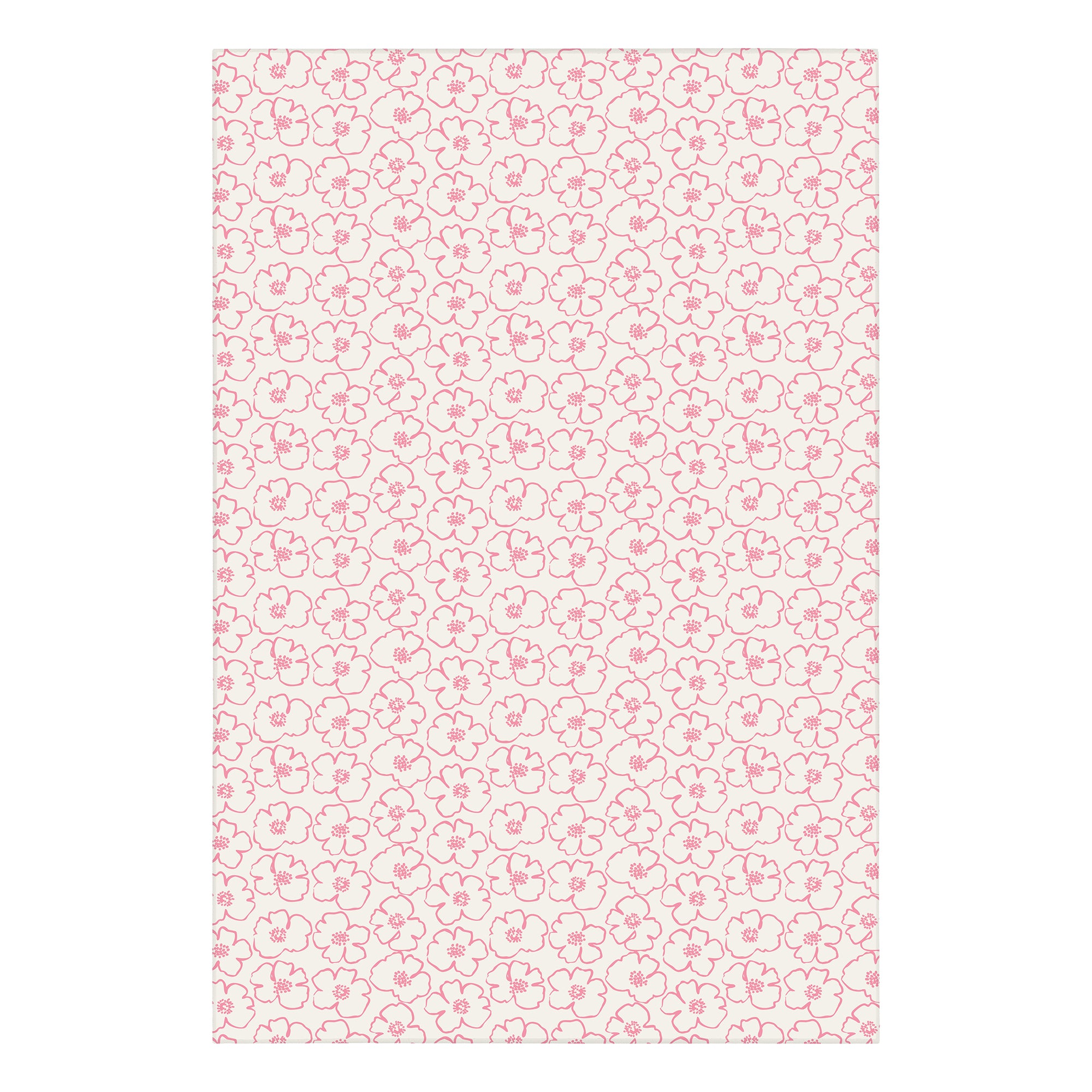 Chloe Floral Pattern Machine Washable Rug
