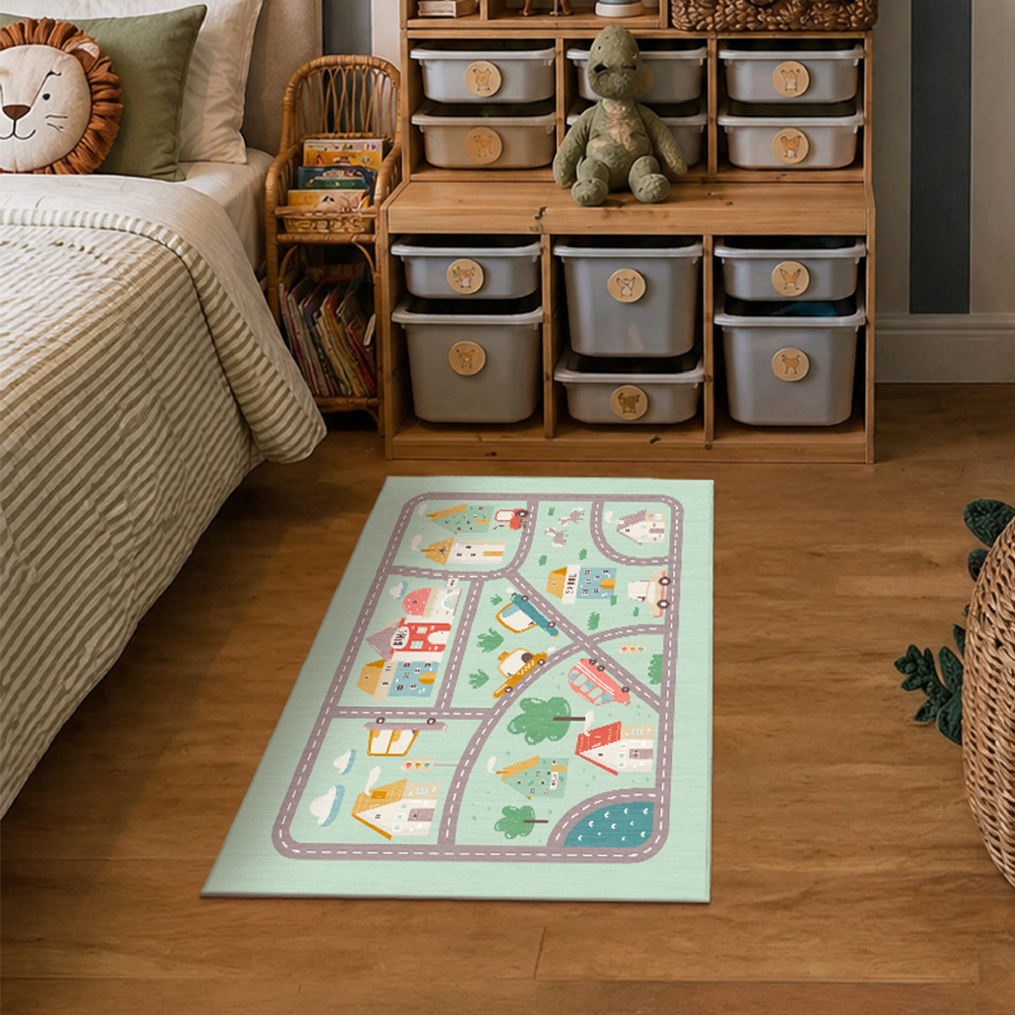 Tiny Town Machine Washable Rug
