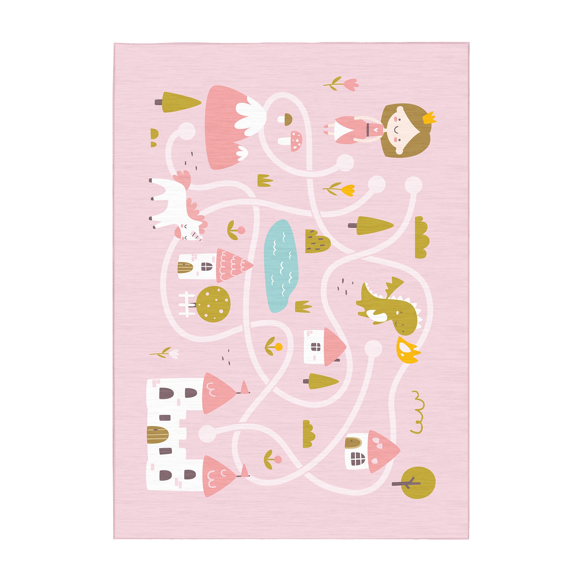 Fairy Tale Land Machine Washable Rug