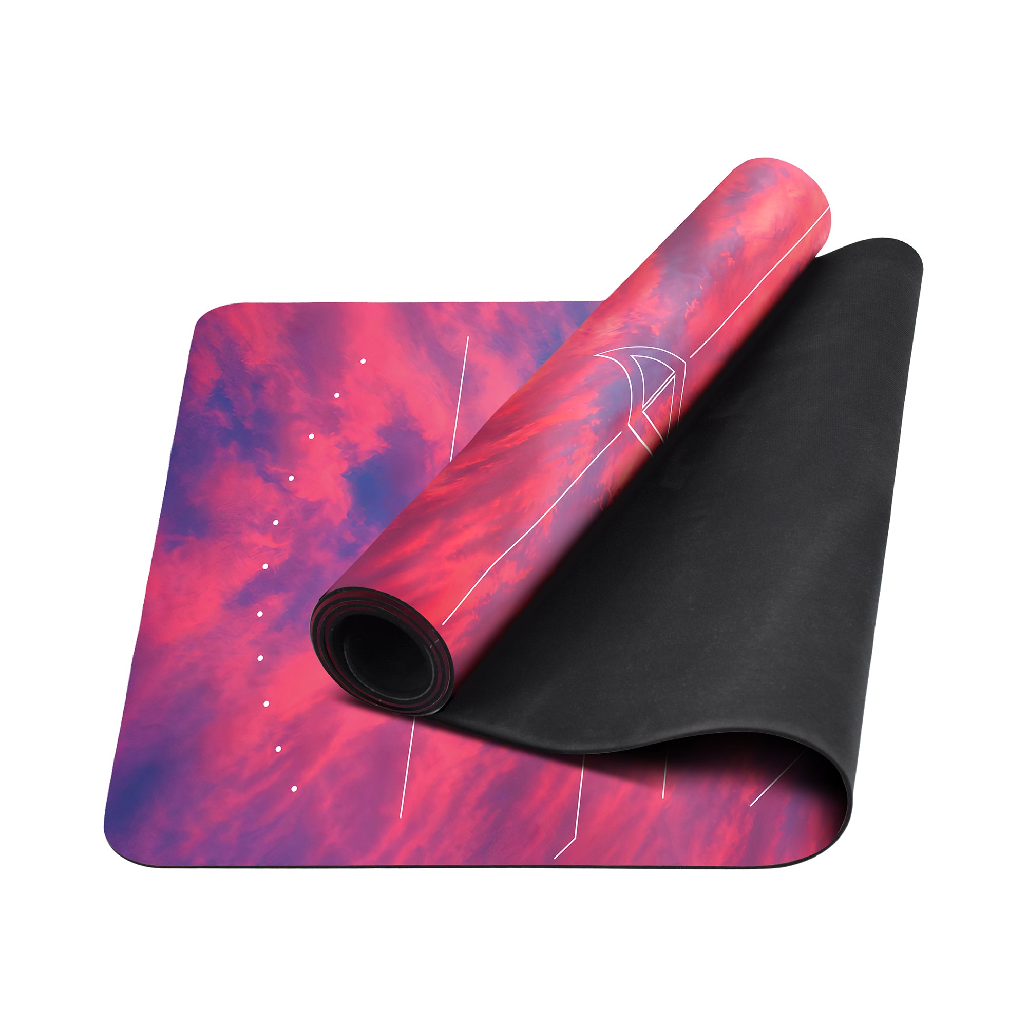 Radiant Sunset Alignment 71x27 Anti-Fatigue Washable Yoga Mat