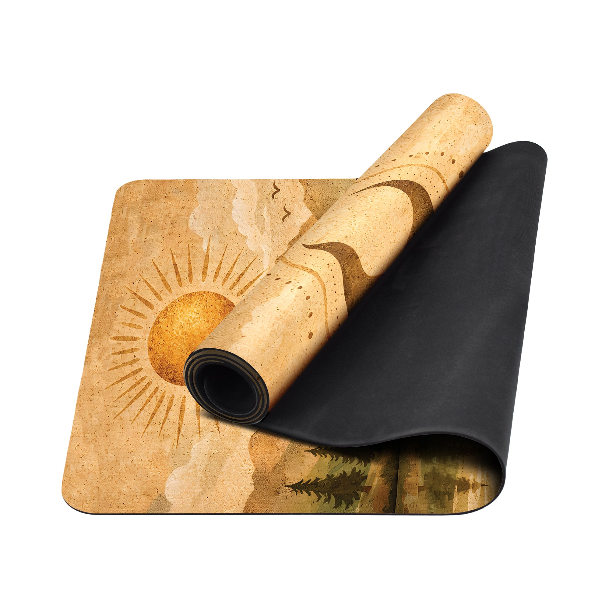 Zen Moonrise Lotus 71x27 Anti-Fatigue Washable Yoga Mat