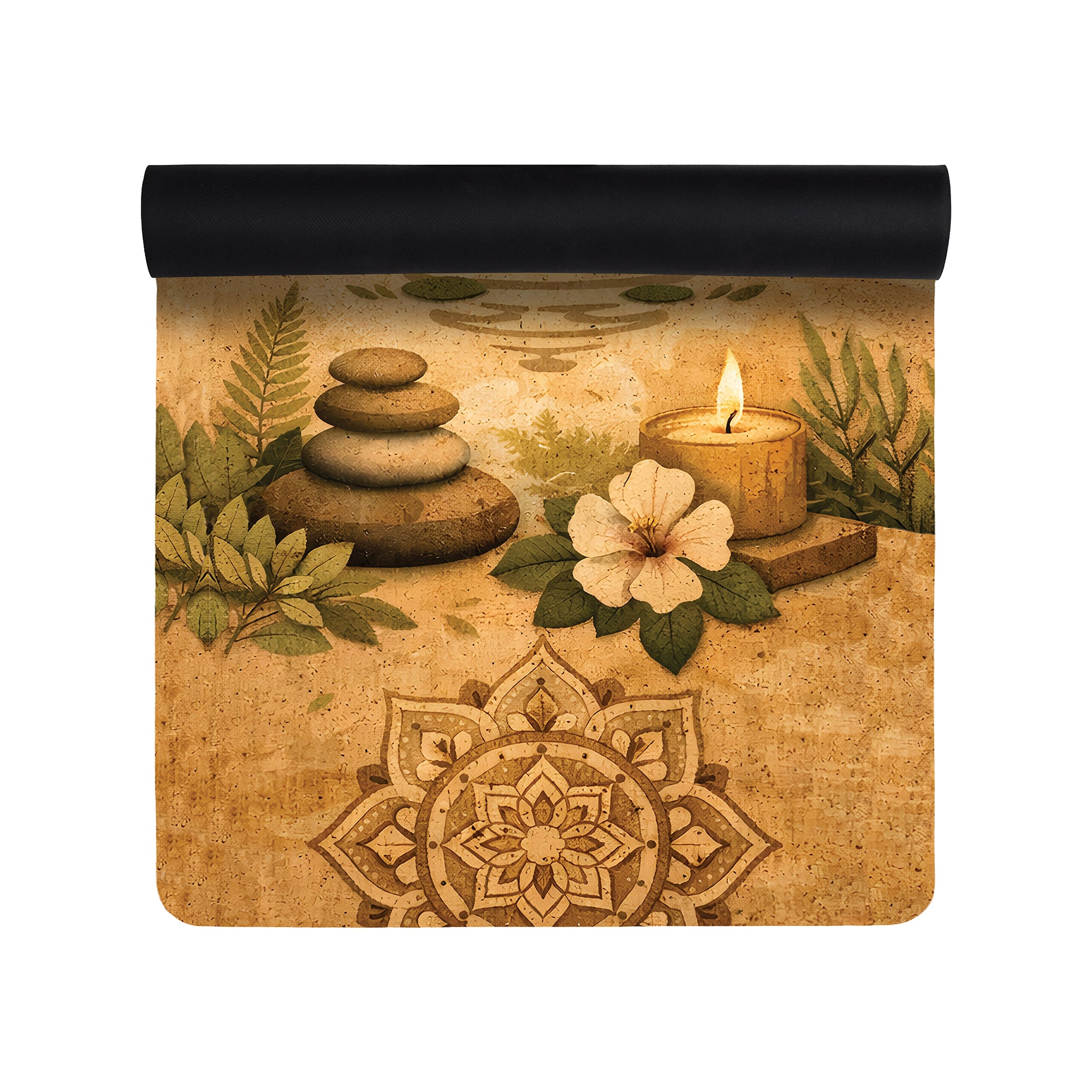 Zen Moonrise Lotus 71x27 Anti-Fatigue Washable Yoga Mat