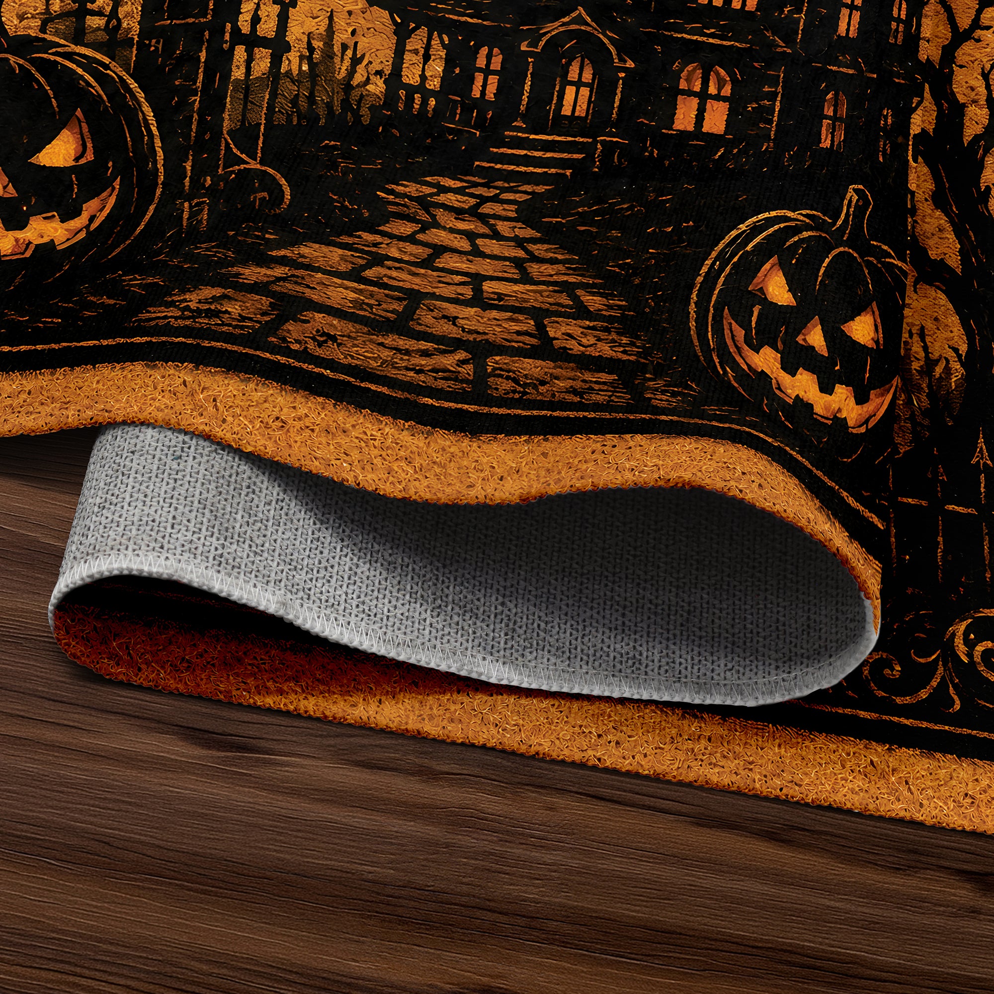 Haunted Manor Halloween Machine Washable Rug