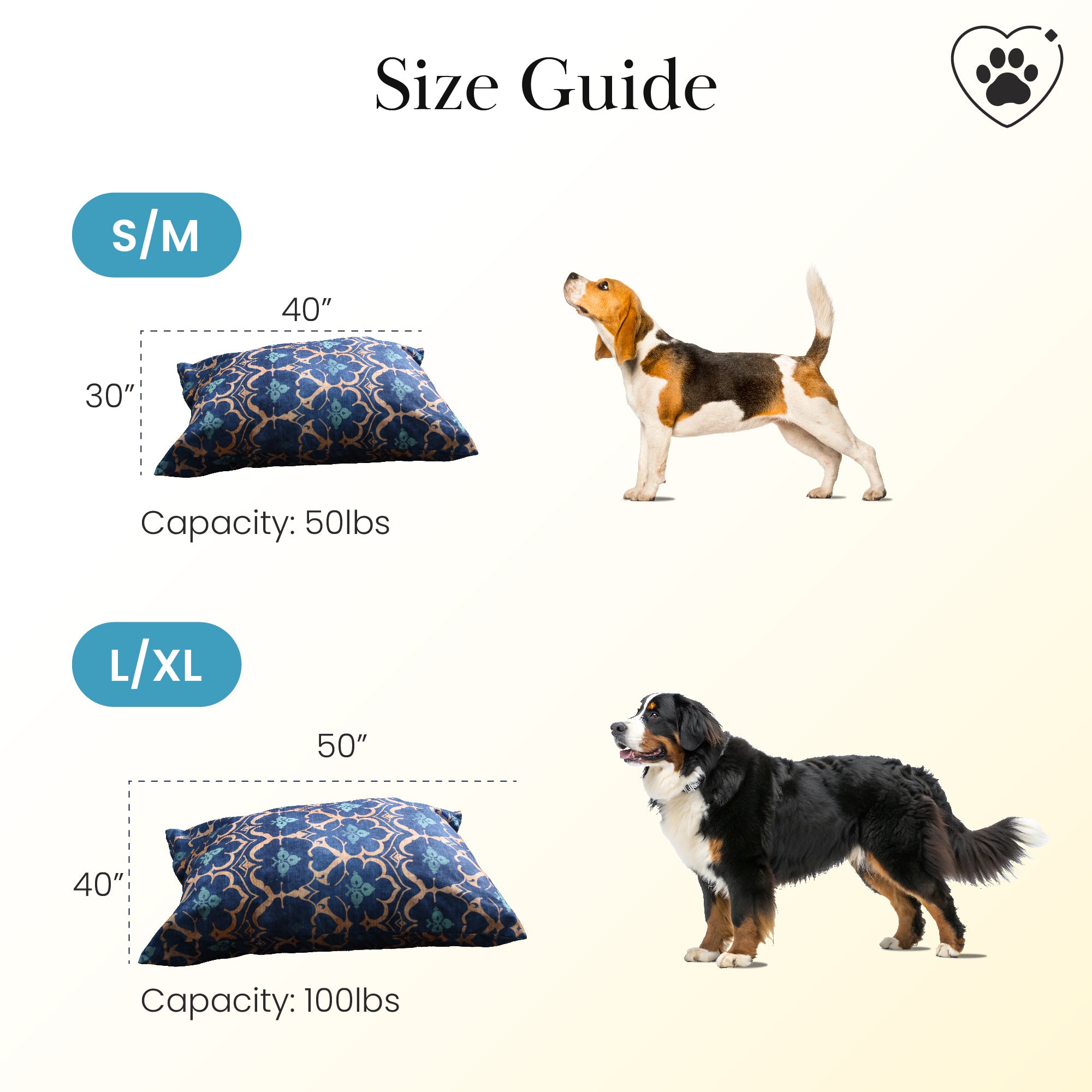 Leilani Damask Blue Doggy Bed Pillow Soft Washable Pet Bed