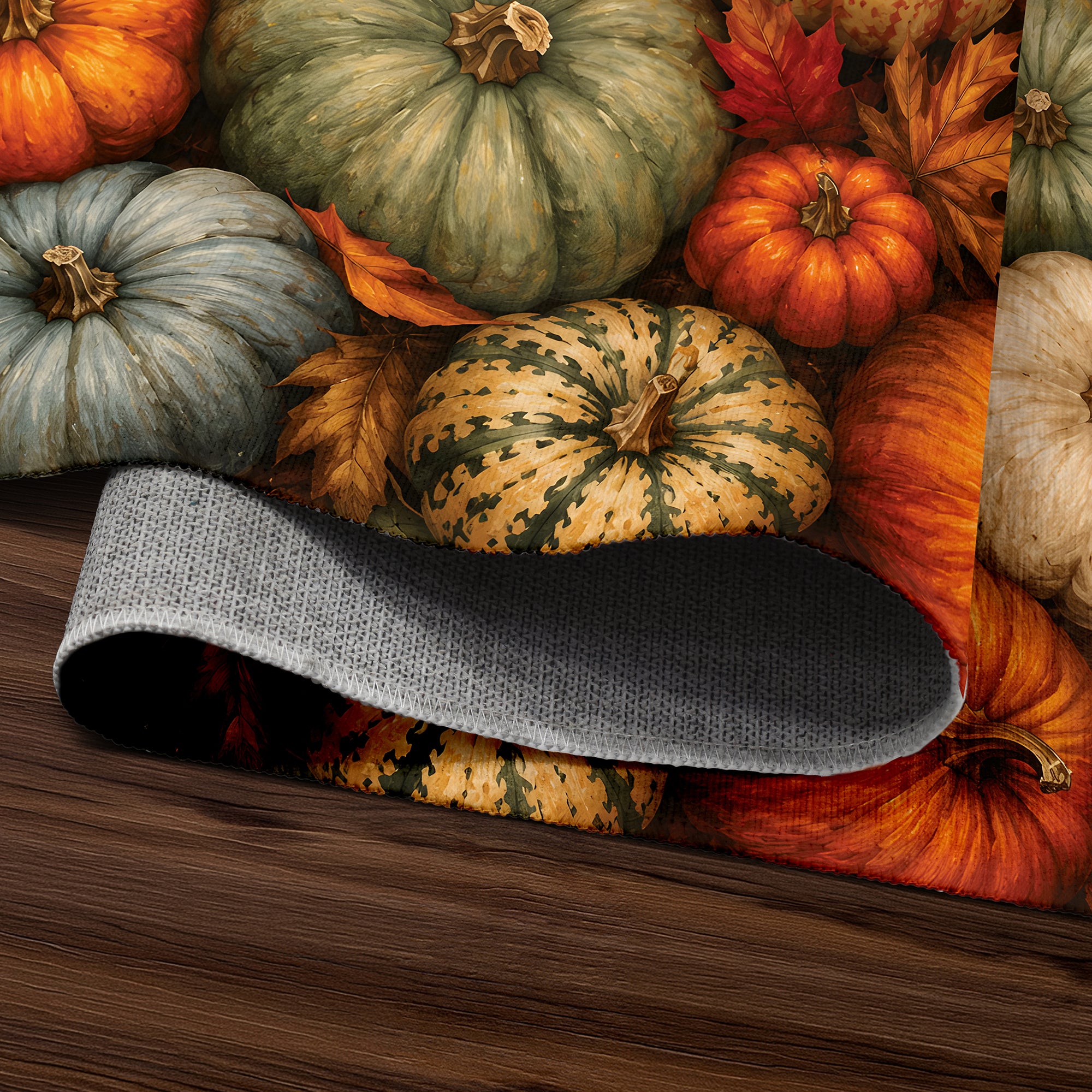 Pumpkin Patch Harvest Machine Washable Rug