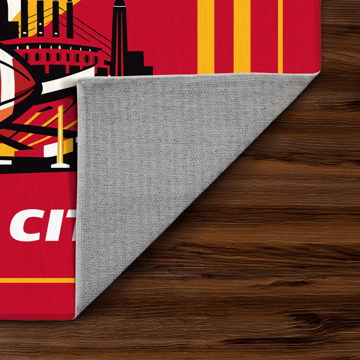Kansas City Football Machine Washable Rug