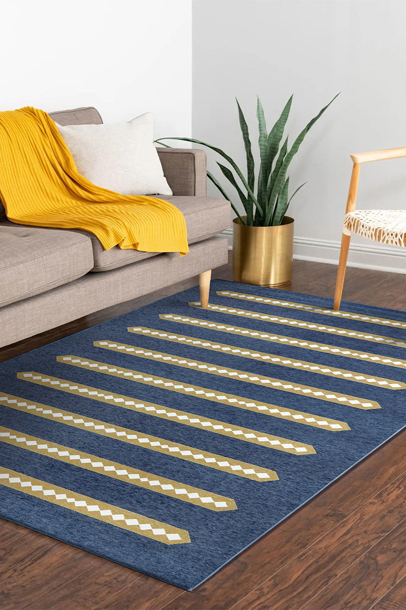 My Magic Carpet Yanis Yellow Gold Washable Rug 3'x5