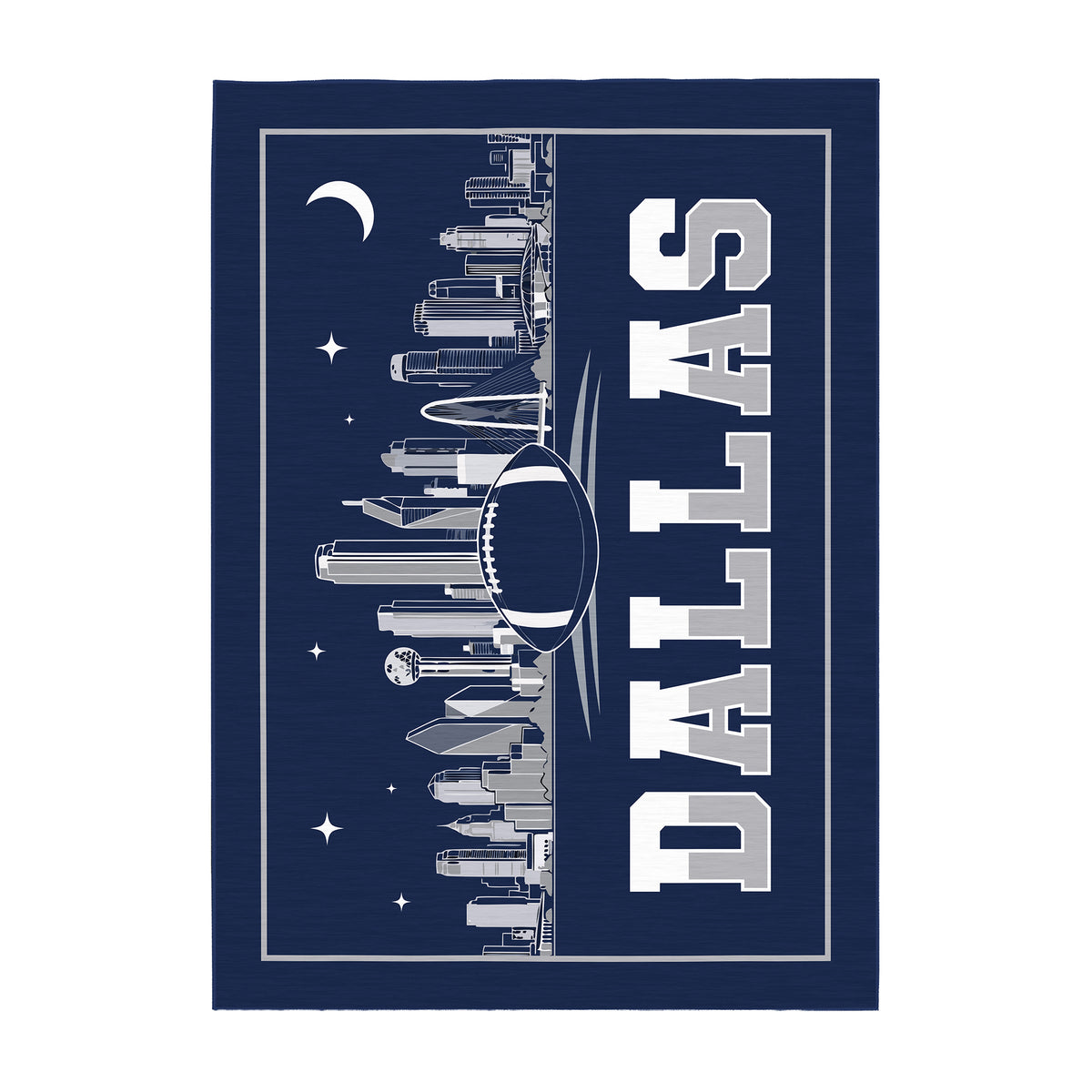 Dallas Football Machine Washable Rug
