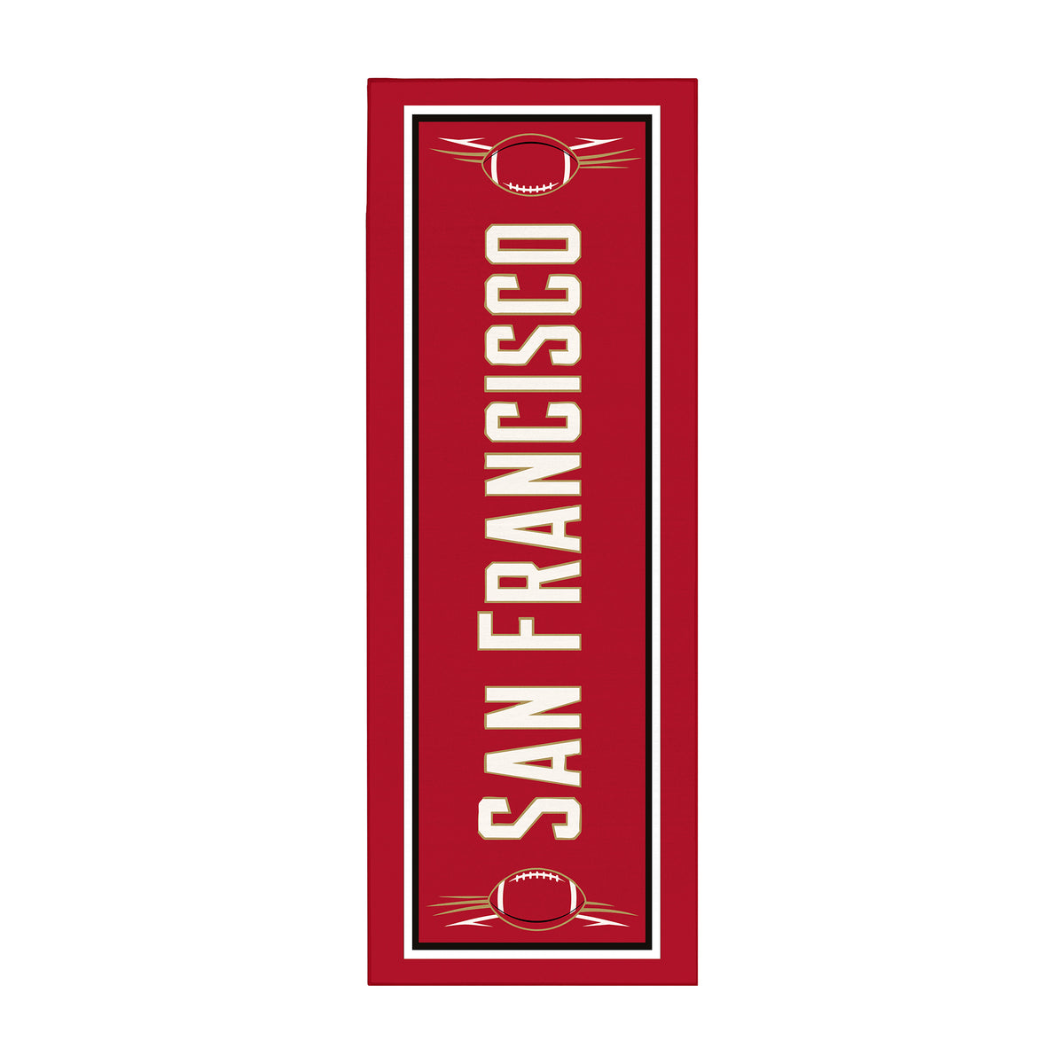San Francisco Football Machine Washable Rug