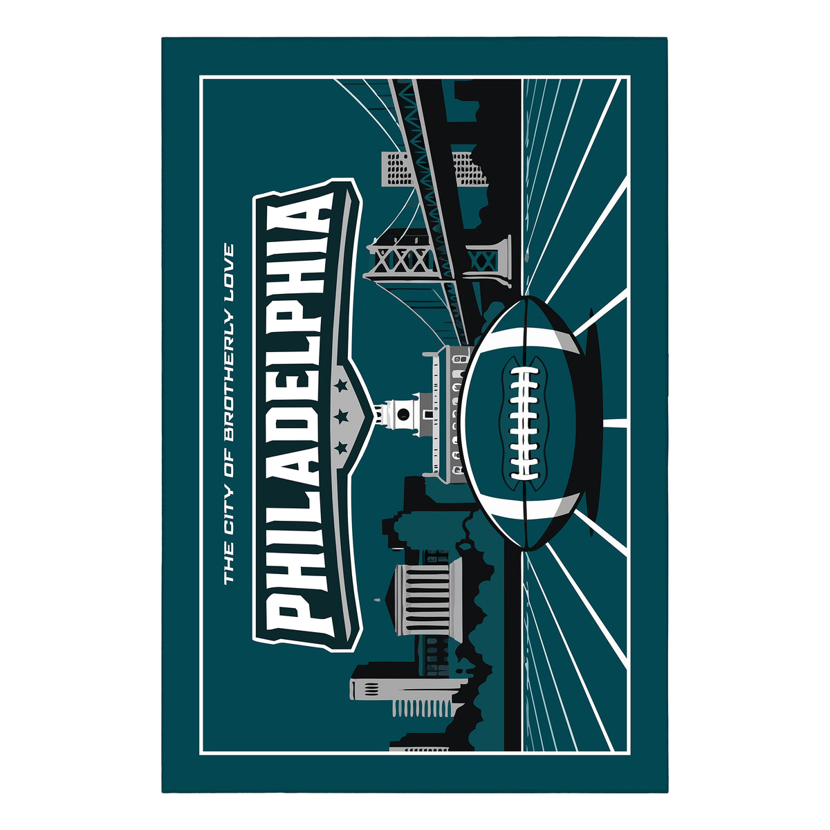 Philadelphia Football Machine Washable Rug