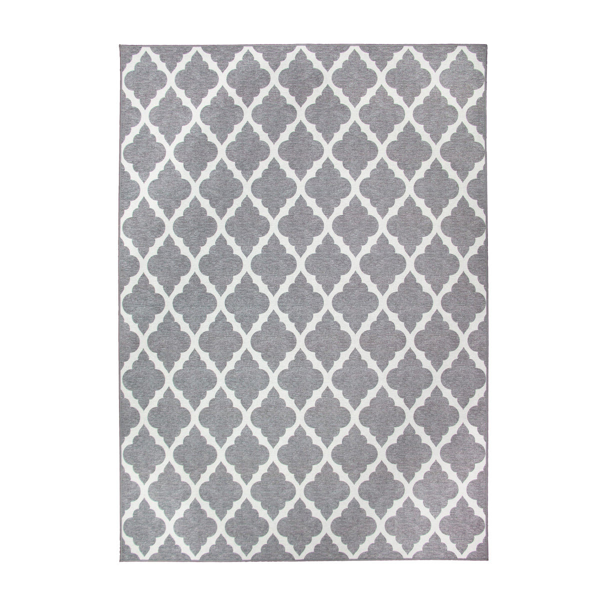 Moroccan Trellis Grey Washable Rug