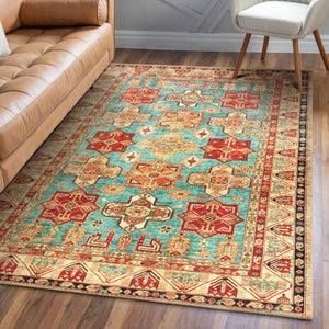 Ottoman Turquoise Washable Rug