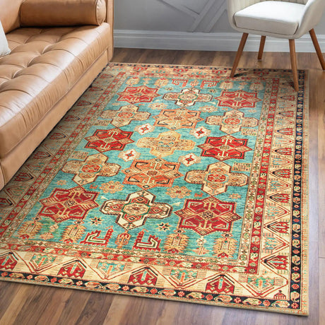 Ottoman Turquoise Washable Rug