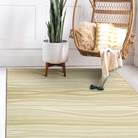 Waves Natural Washable Rug