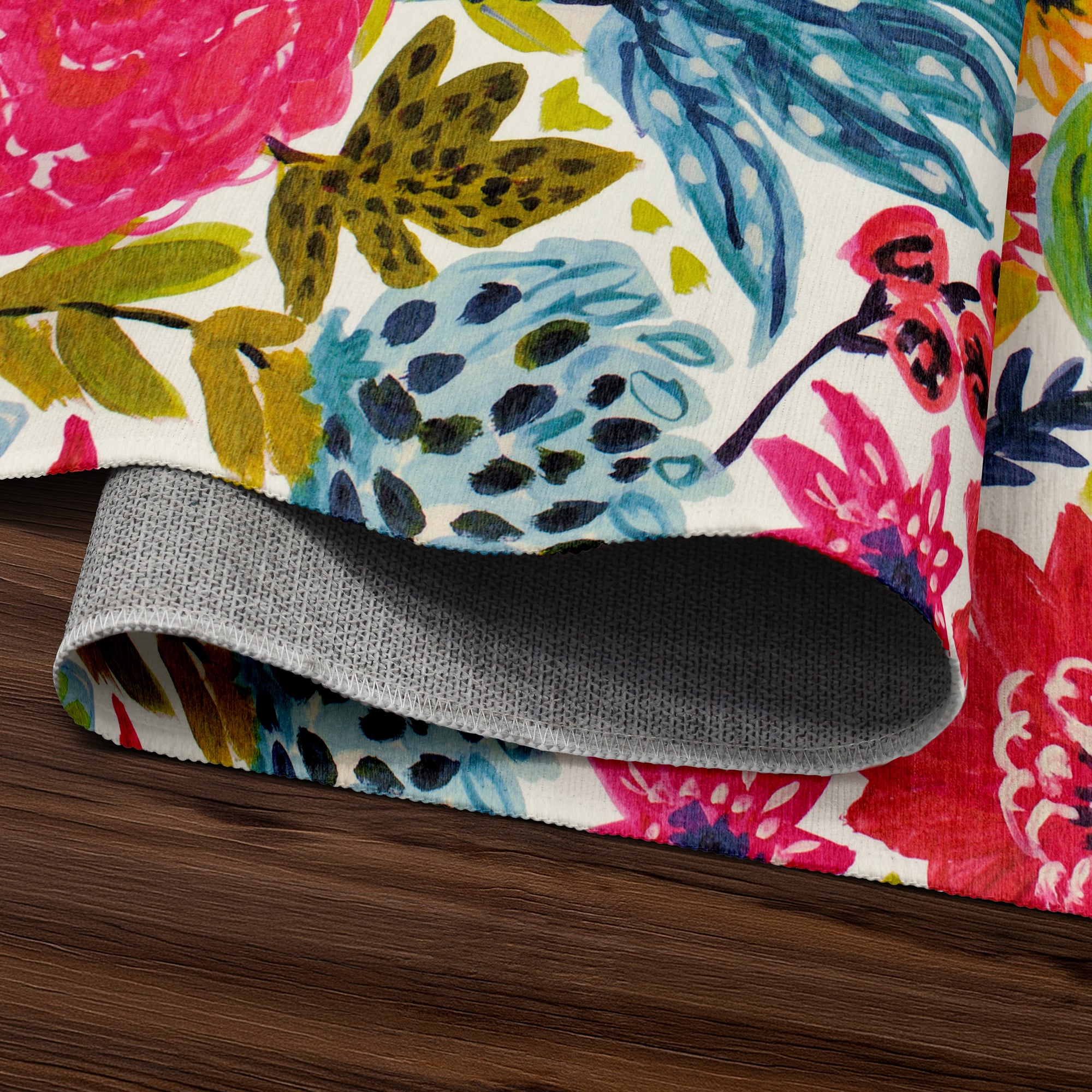 Floral Bloom Multicolor Washable Rug