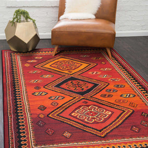 Phoenix Kilim Garnet Washable Rug