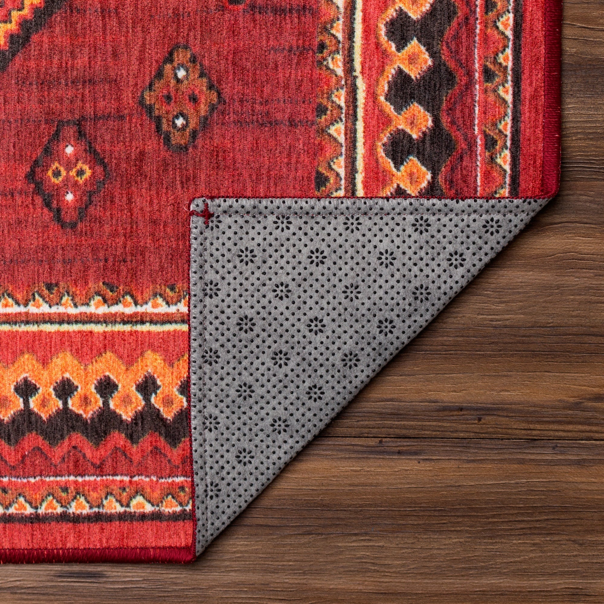 Phoenix Kilim Garnet Bedroom Washble Rug