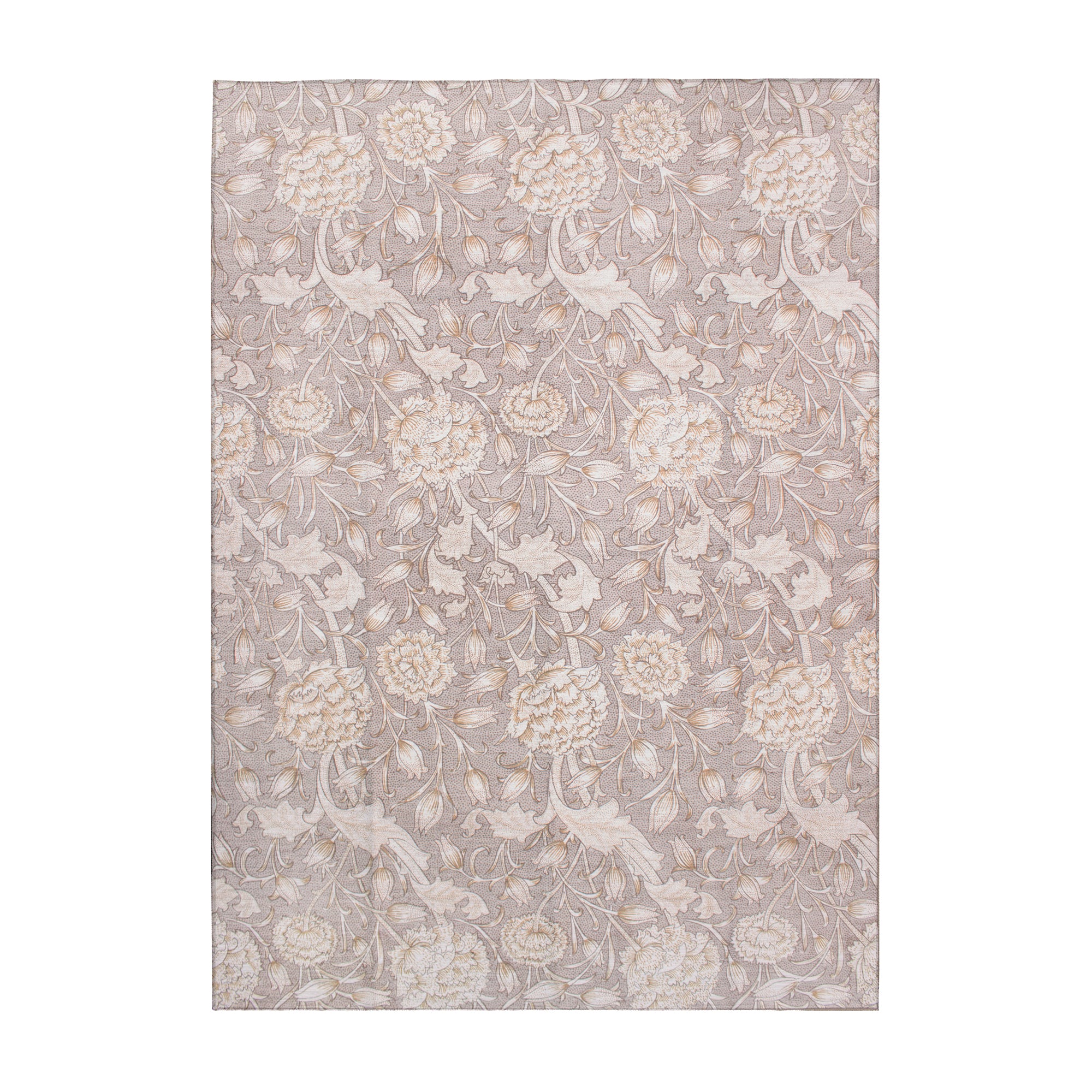 Kalini Floral Natural Living Room Washable Rug