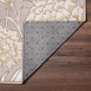 Kalini Floral Natural Washable Rug