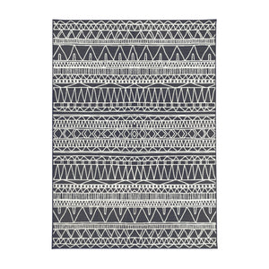 Chelsea Tribal Aztec Dark Grey Washable Rug