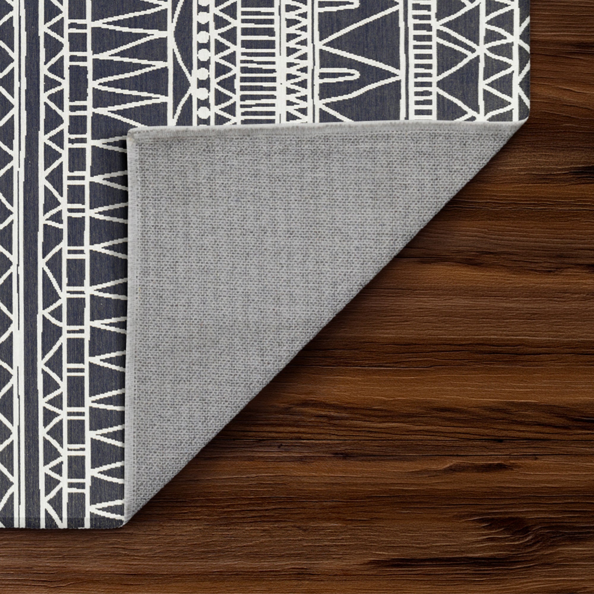Chelsea Tribal Aztec Dark Grey Washable Rug